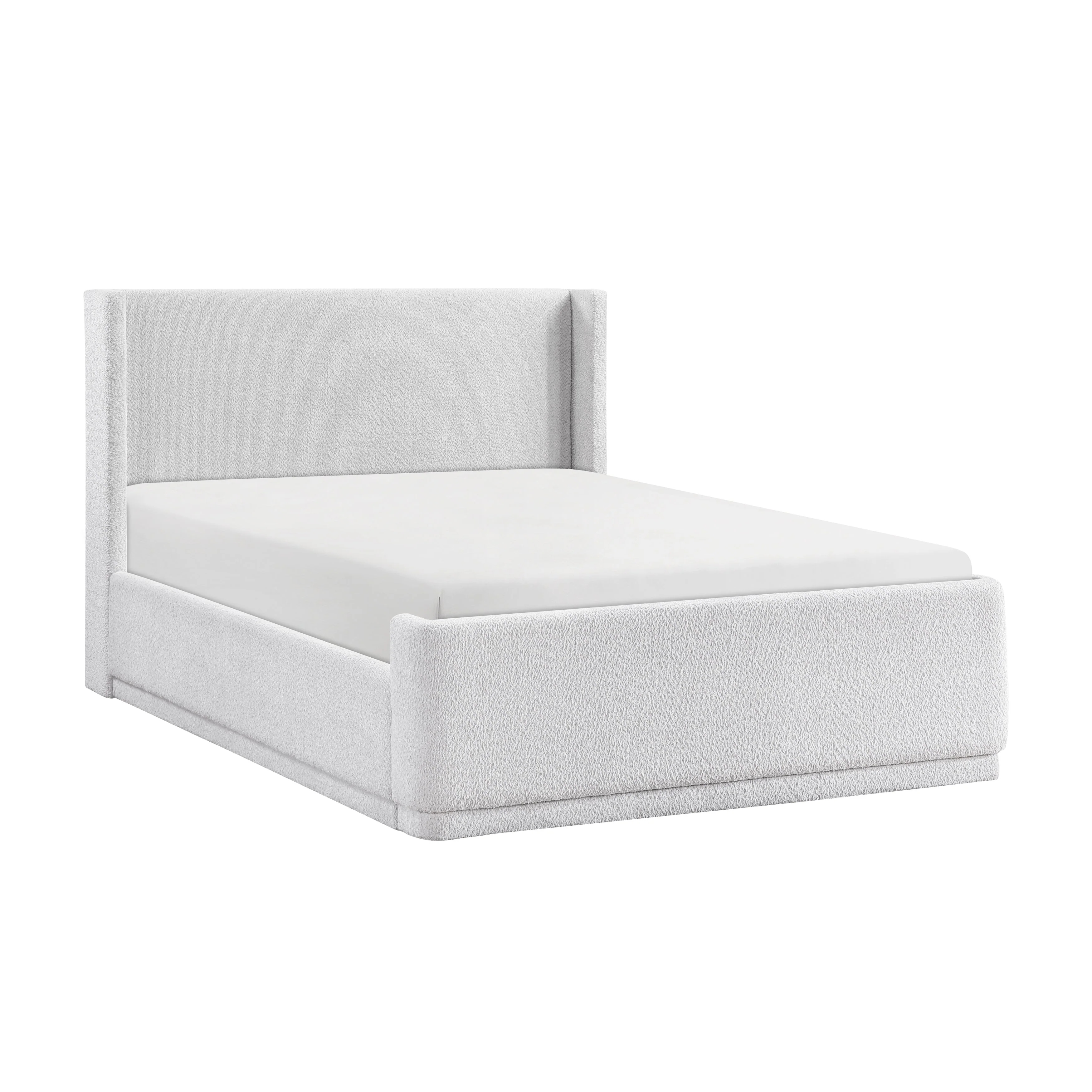 Carmel Light Gray Queen Platform Bed