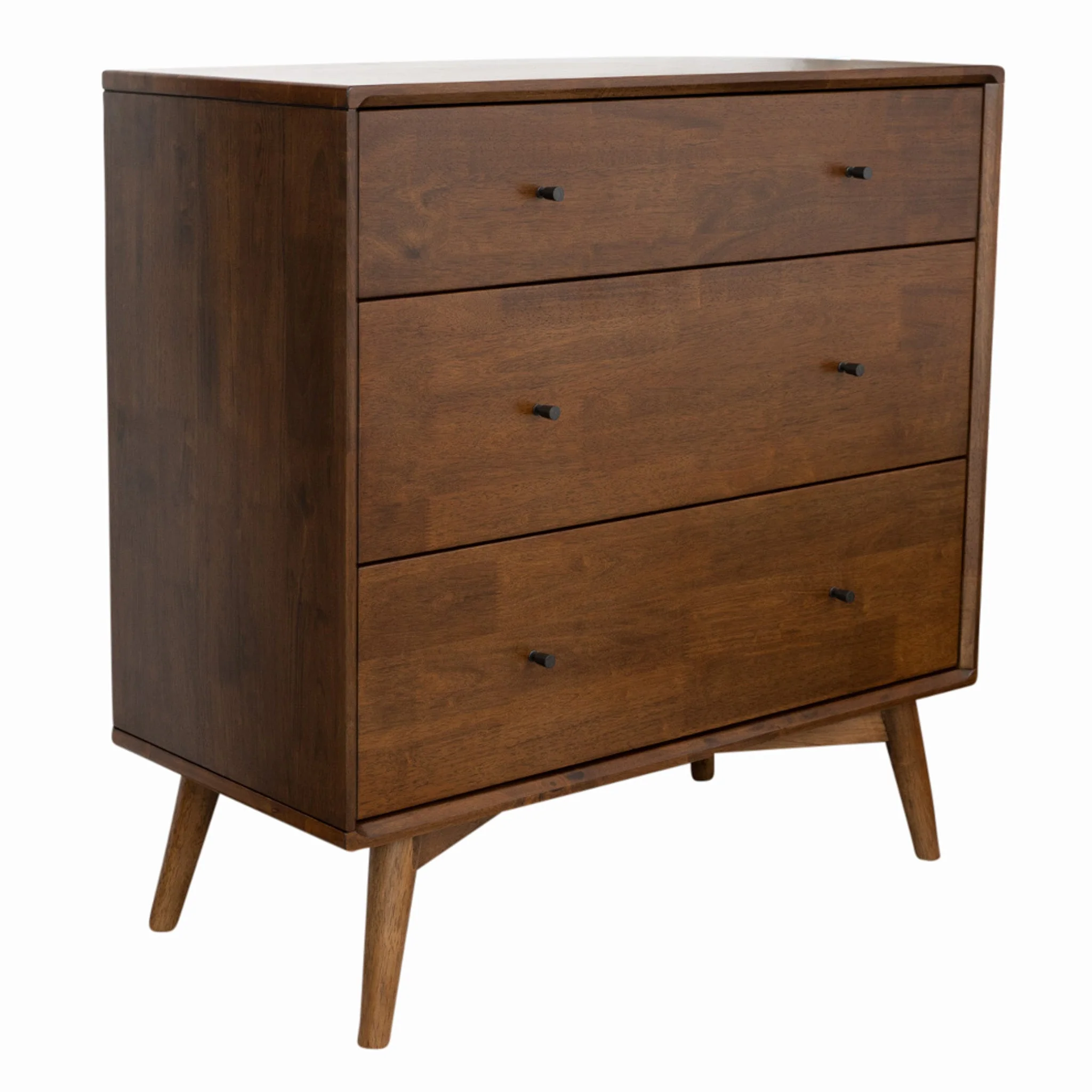 Caroline Mid Century Modern Solid Wood Dresser 3-Drawer - Image 2