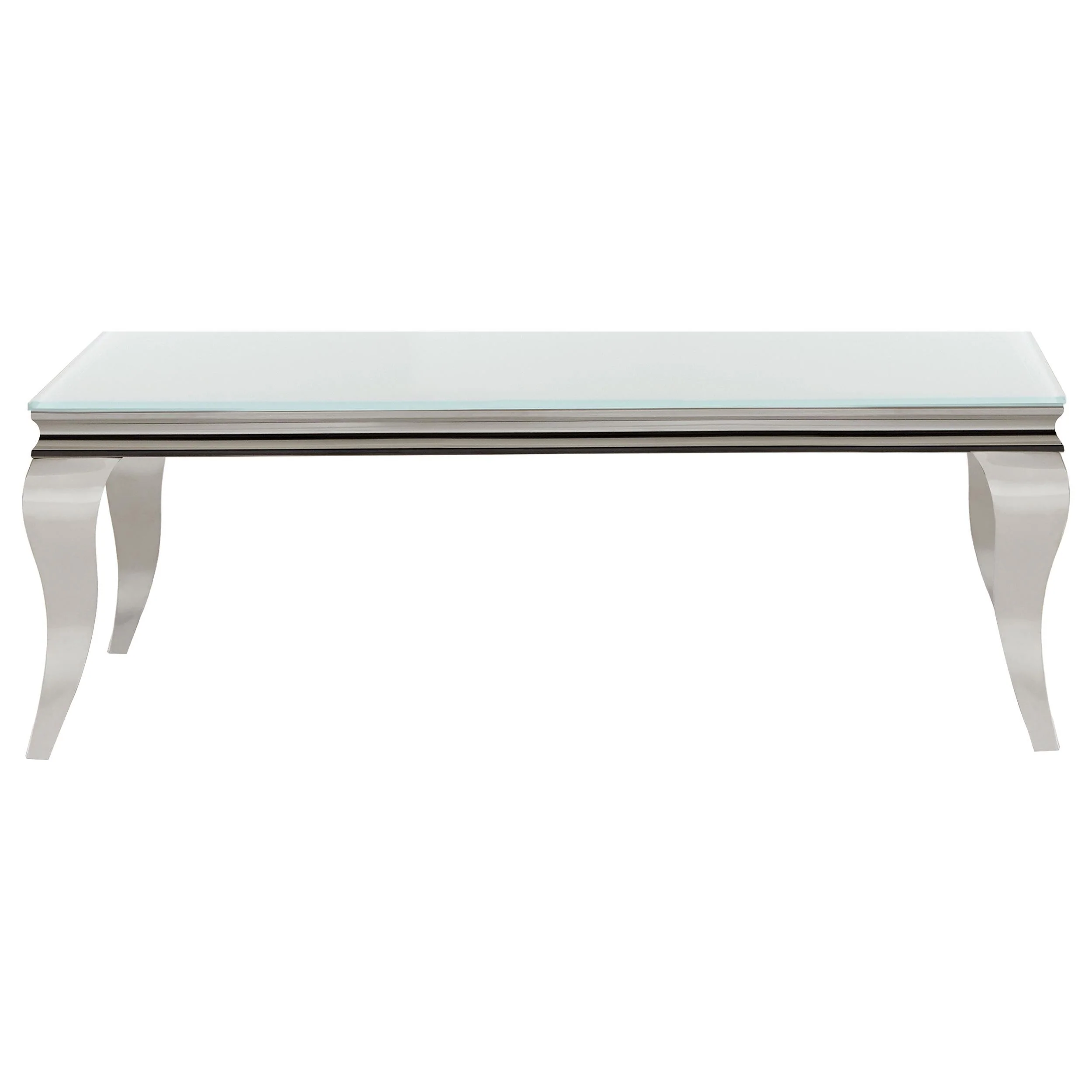 Carone White 3-Piece Glass Top Coffee and End Table Set - Image 4