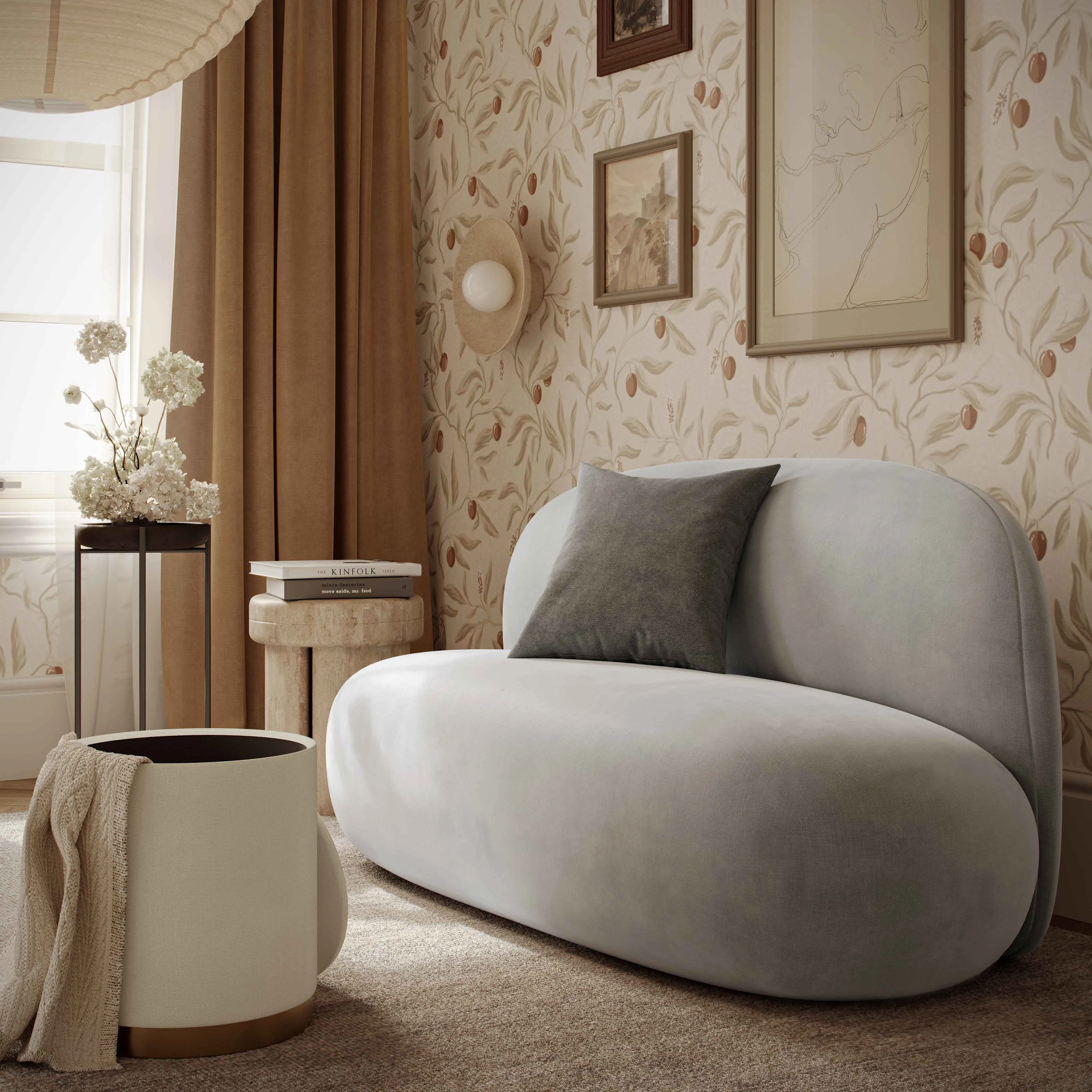 Carraway Upcycled Chenille Loveseat - Image 9