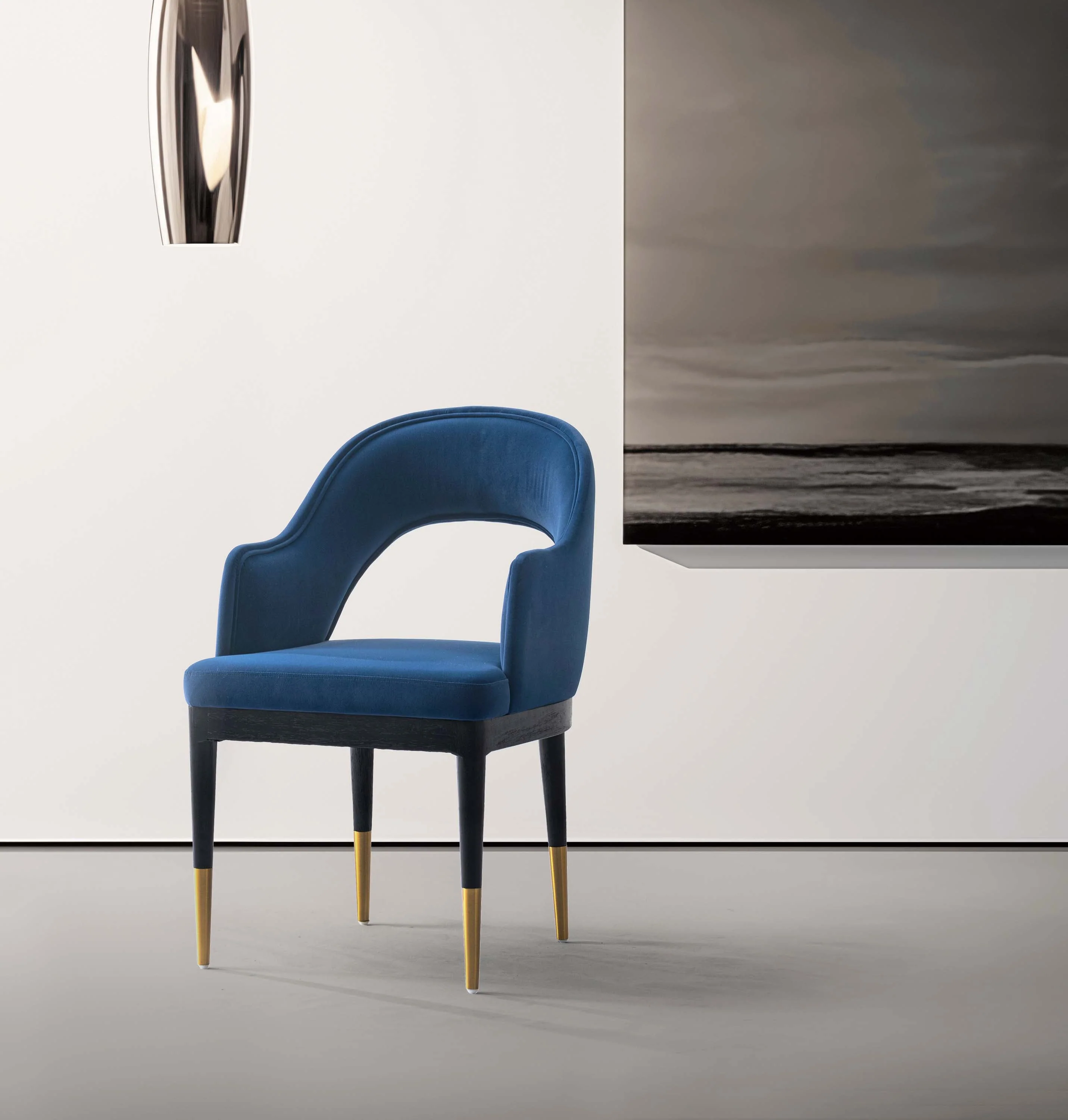 Carrington Dining Armchair in Midnight Blue - Image 2