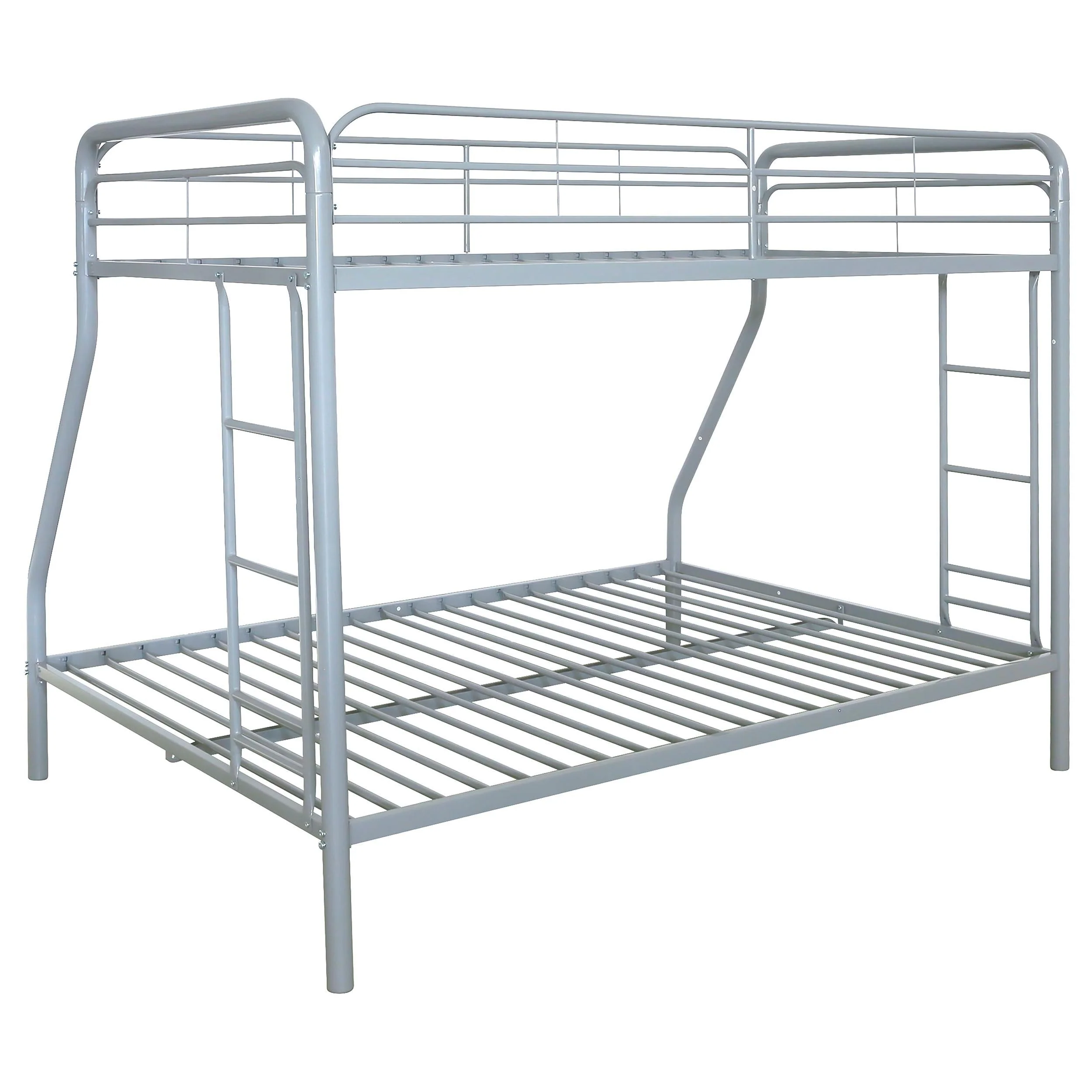 Carson Glossy Silver Metal Twin Over Full Bunk Bed - Image 5