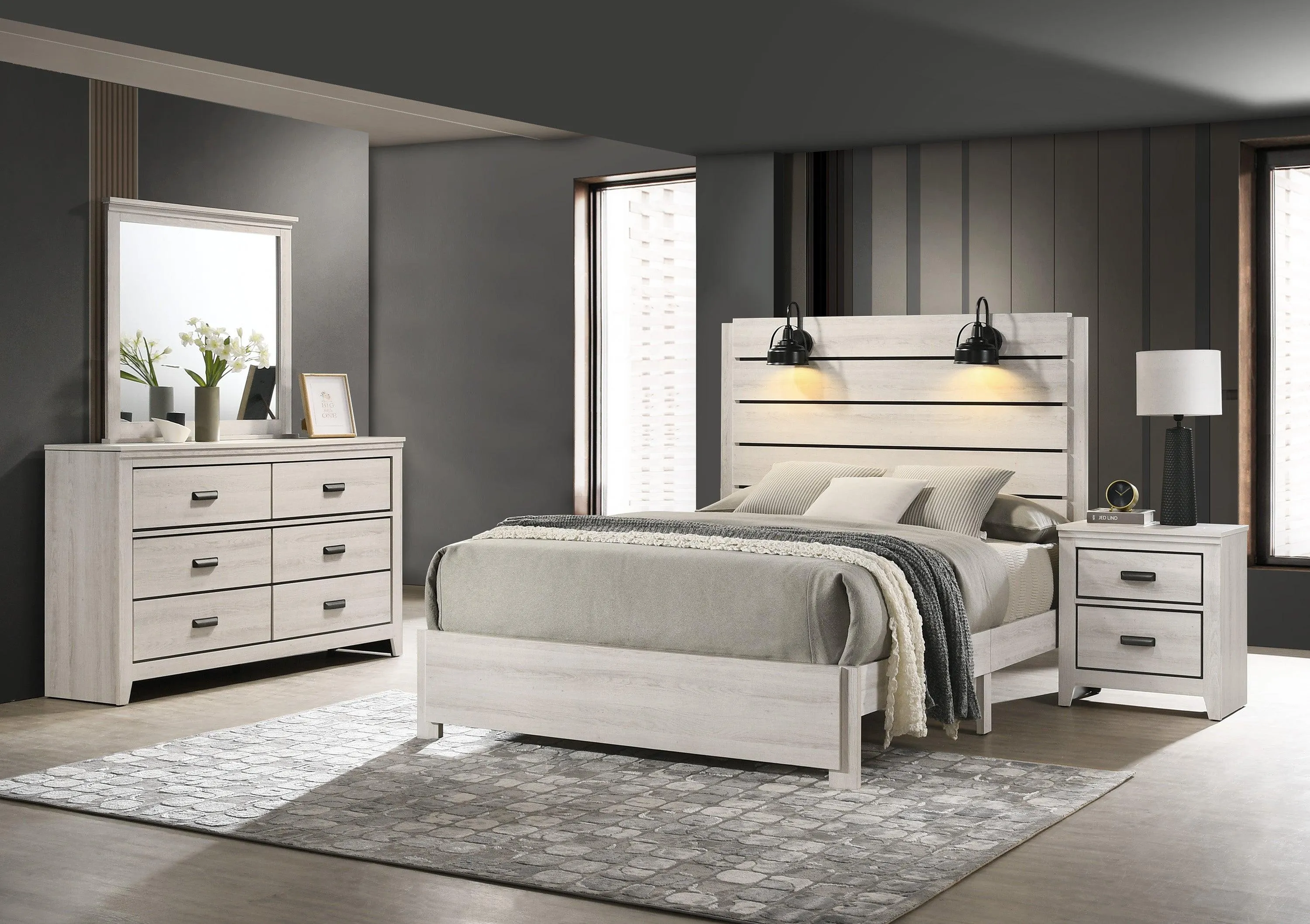Carter White Platform Bedroom Set - Image 11