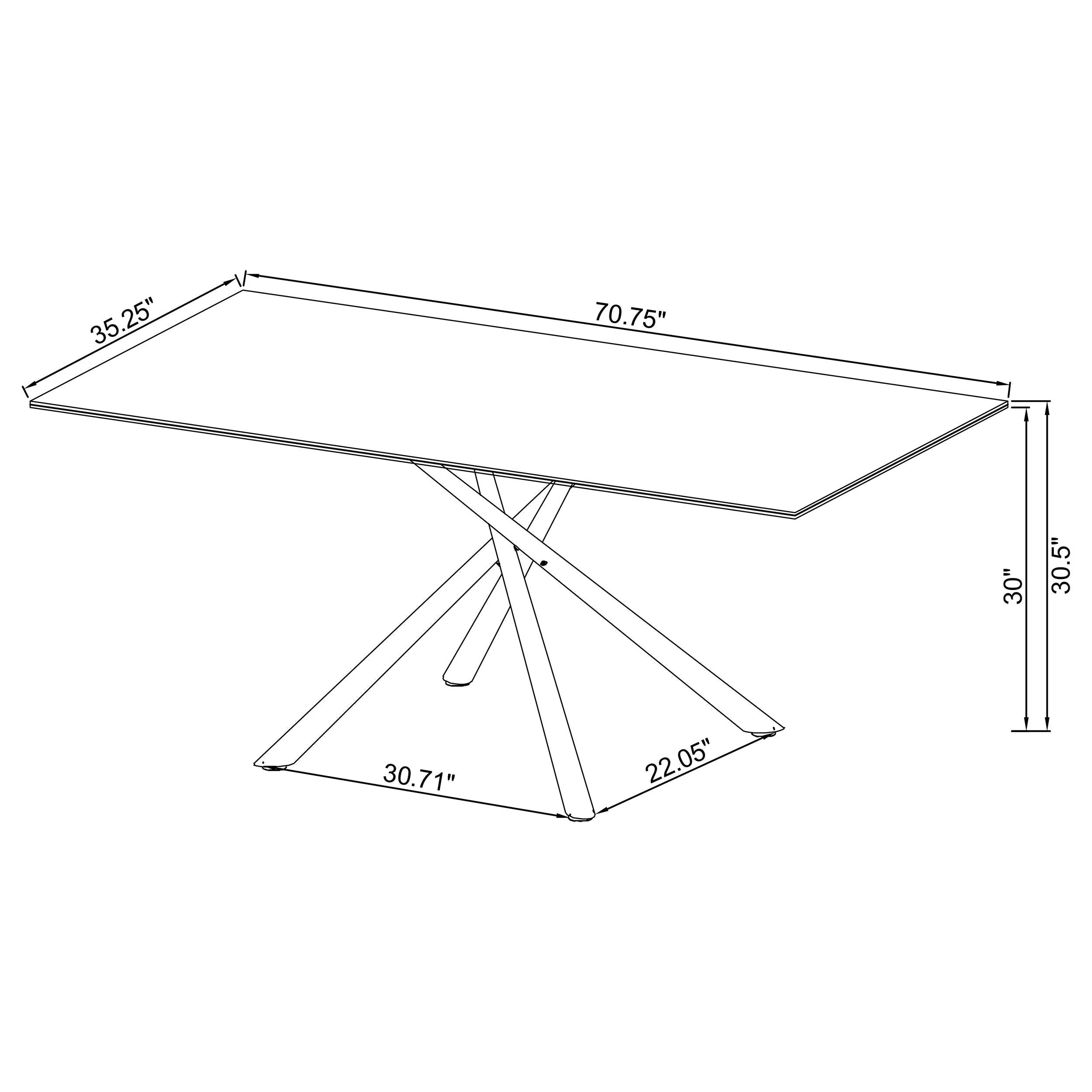 Carvell Black and Mirage White Sintered Stone Dining Table - Image 12