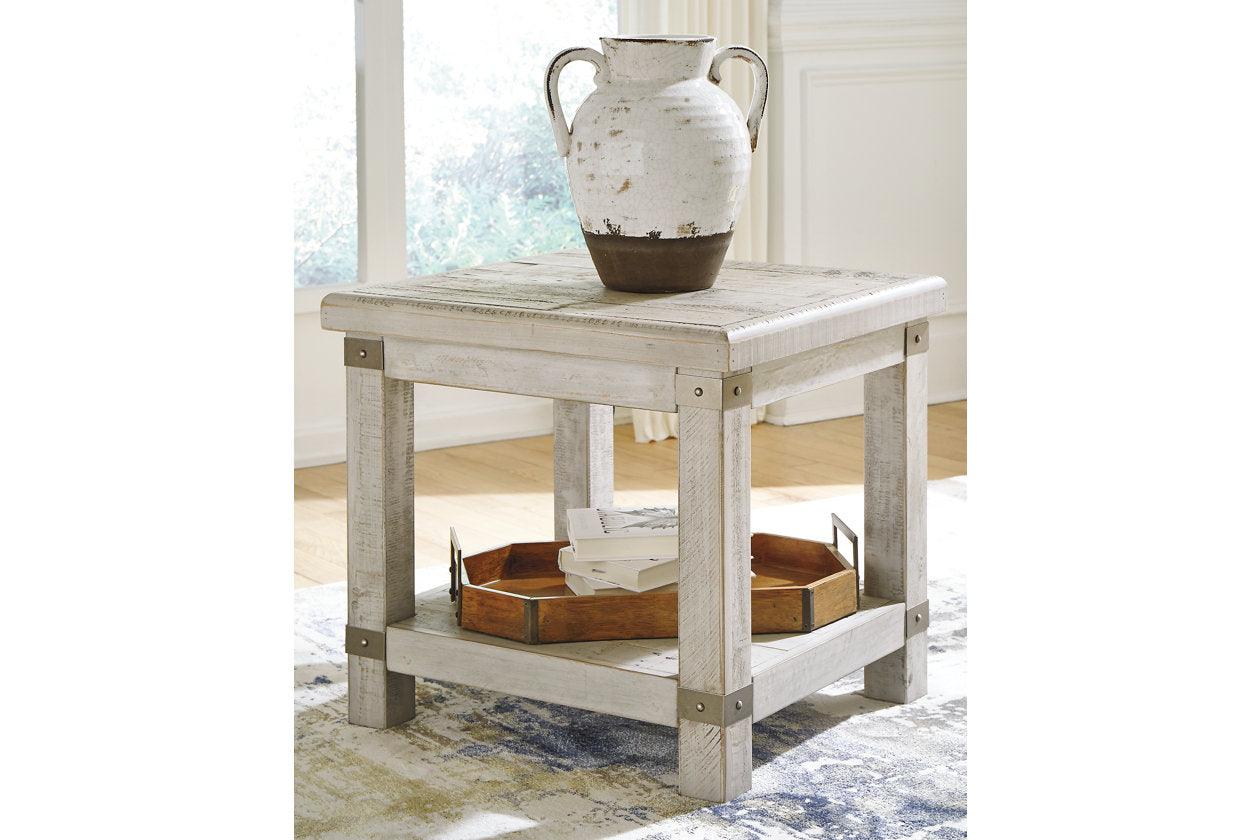 Carynhurst White Wash Gray Coffee Table and 2 End Tables - Image 5