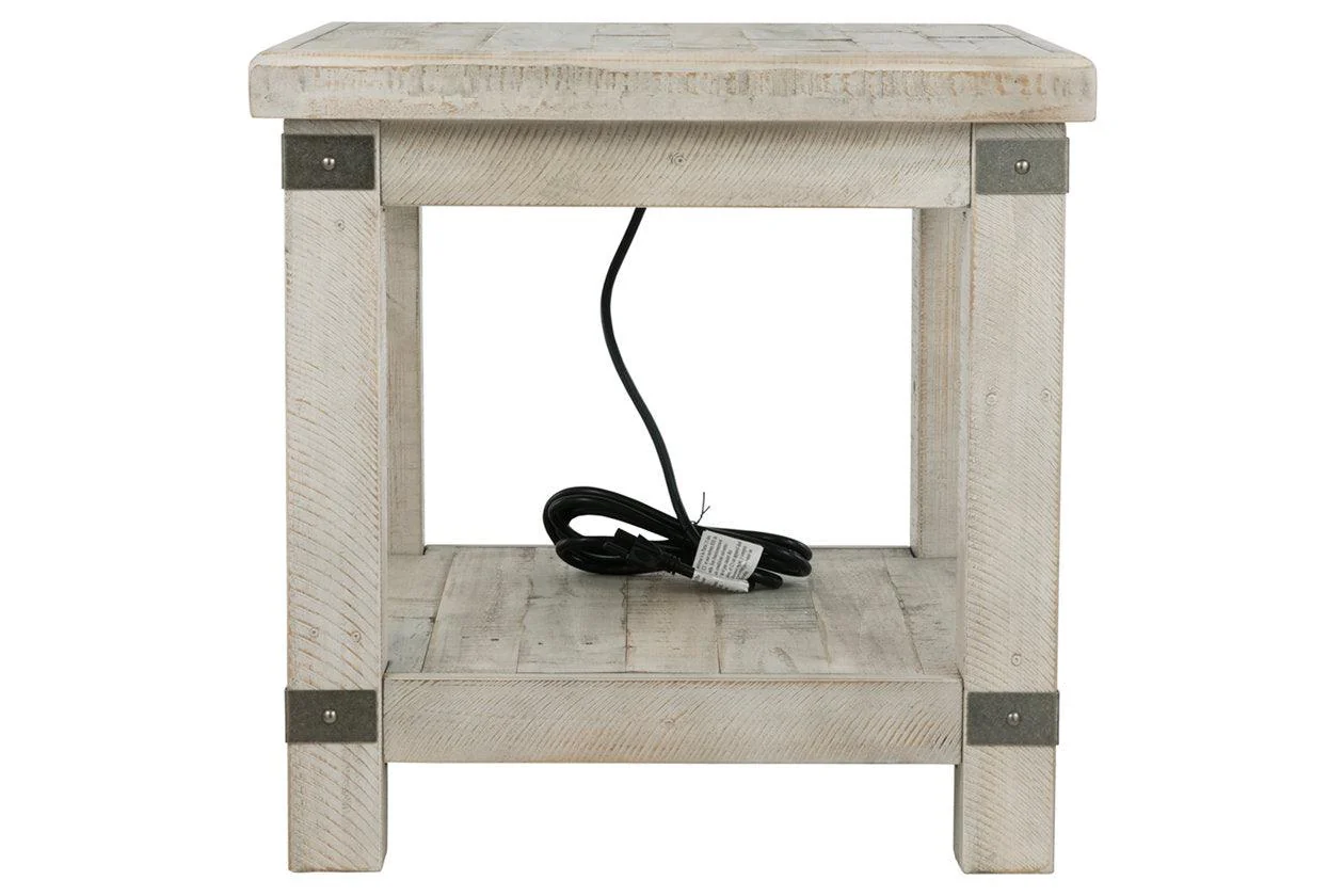 Carynhurst White Wash Gray End Table - Image 2