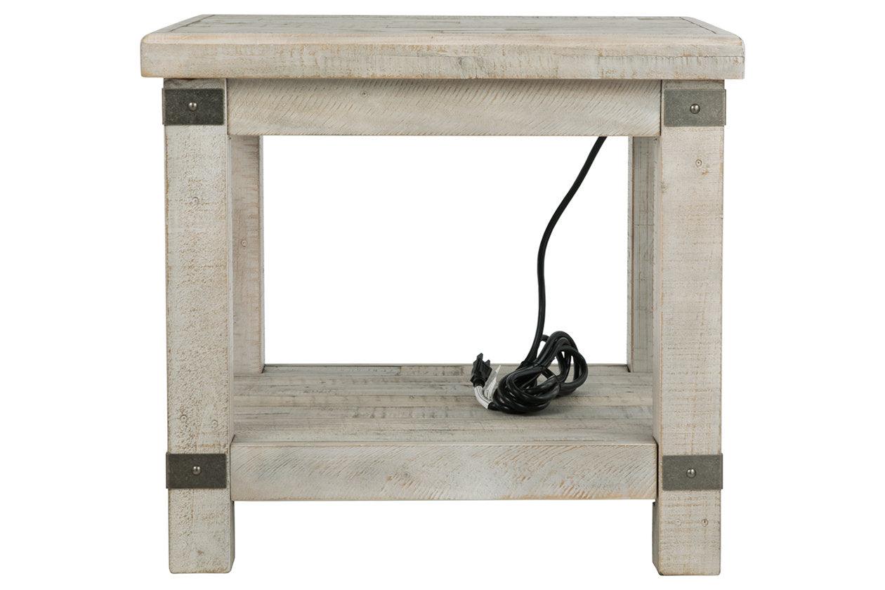 Carynhurst White Wash Gray End Table - Image 3