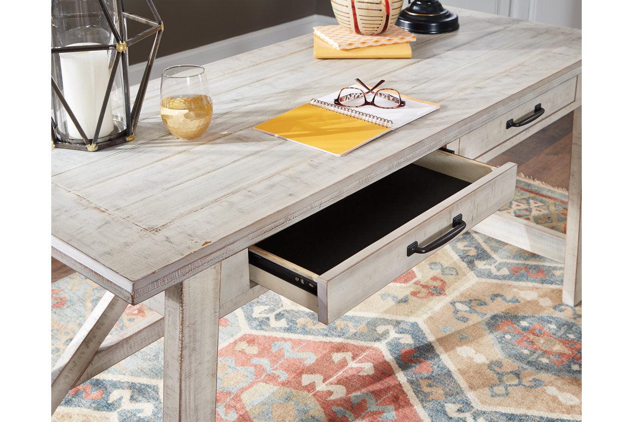 Carynhurst Whitewash 60" Home Office Desk - Image 7
