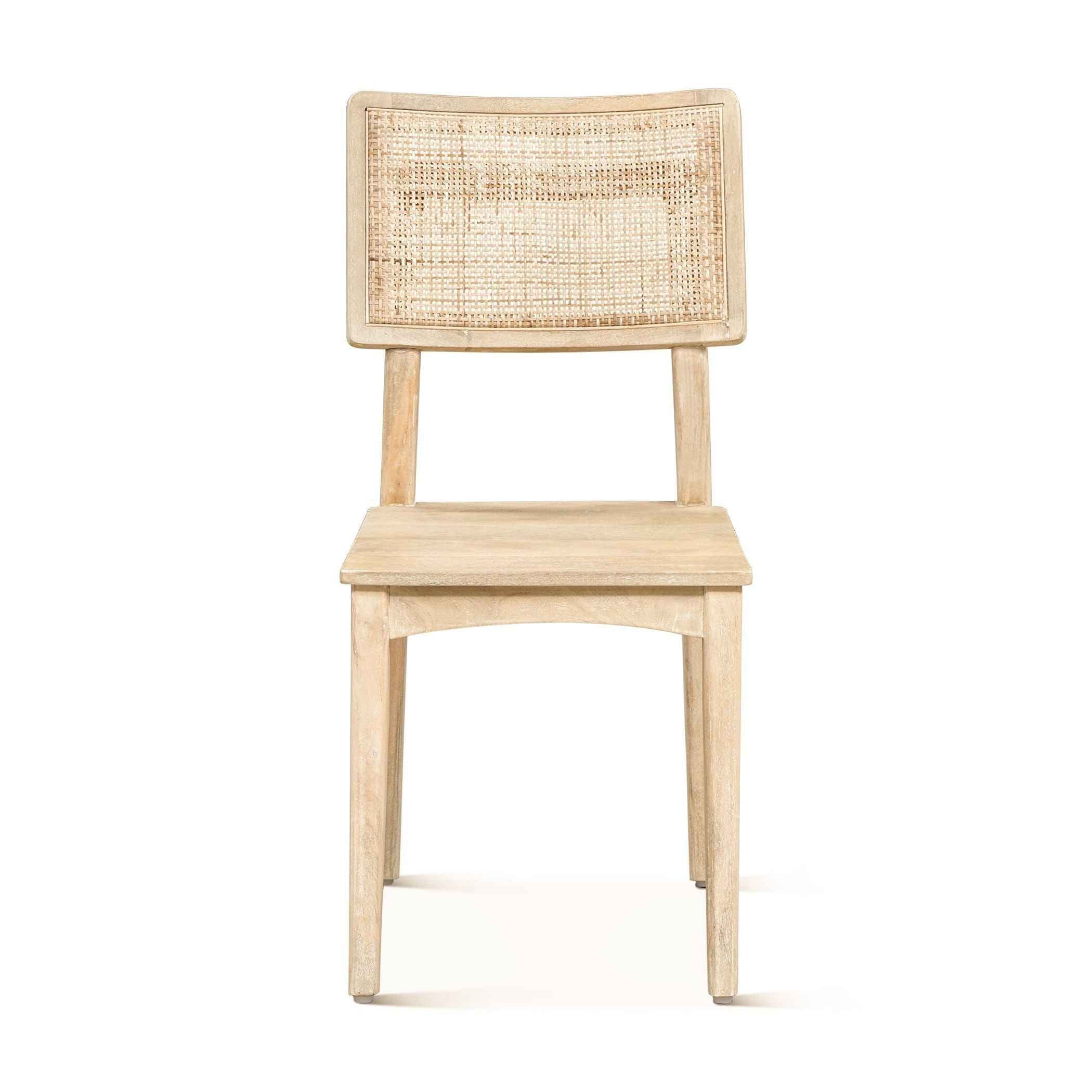 Casablanca 18" Dining Chair in Natural White, Set of 2 - Image 2