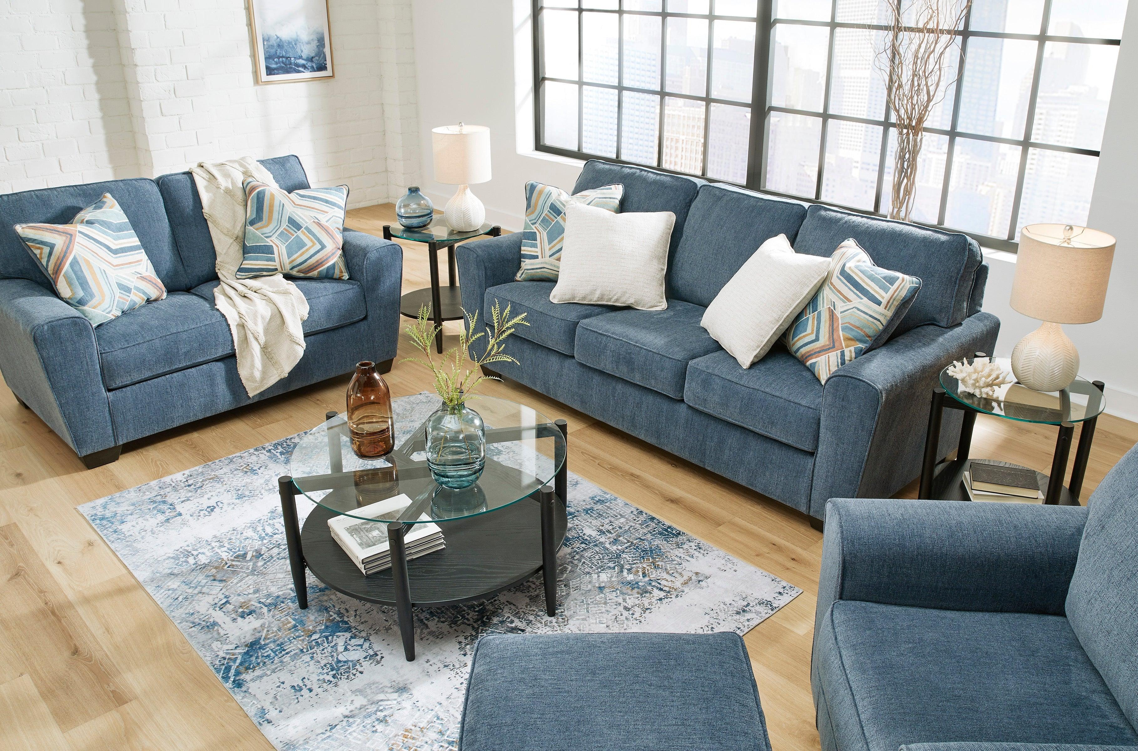Cashton Blue Living Room Set - Image 2