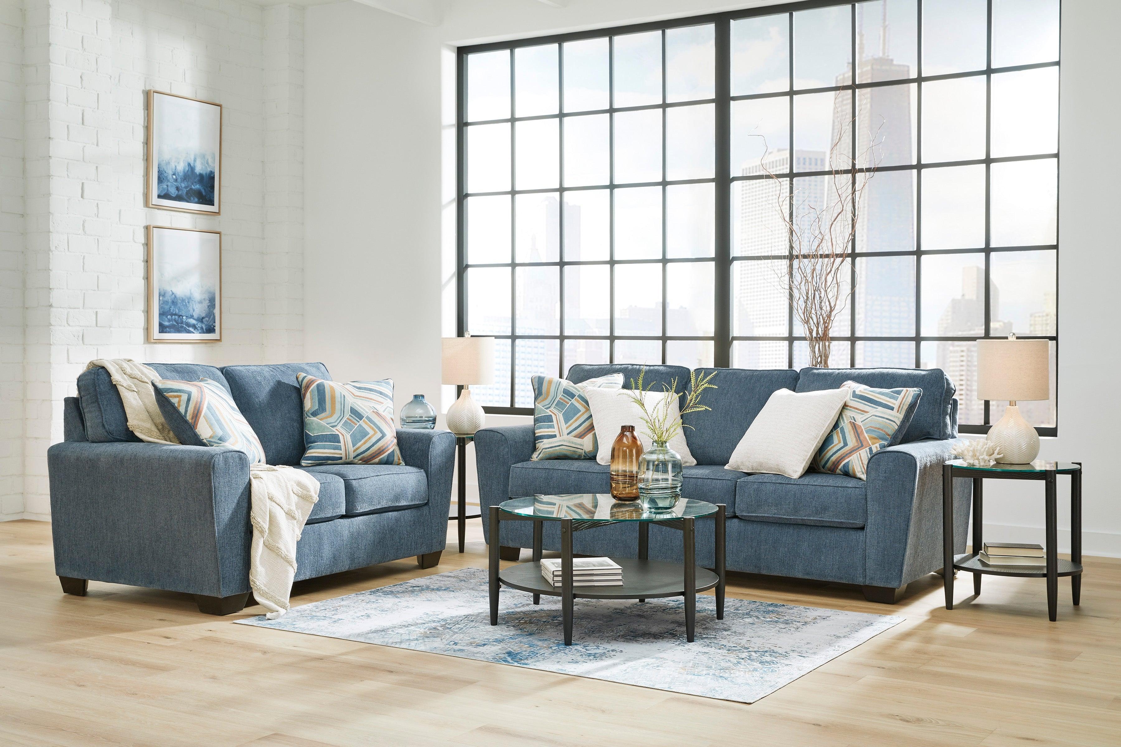 Cashton Blue Living Room Set - Image 3