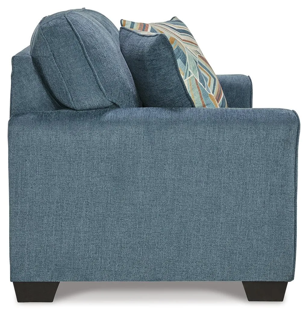 Cashton Blue Loveseat - Image 3