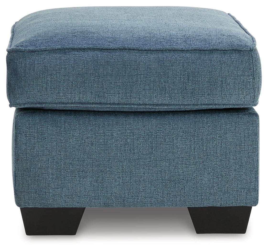 Cashton Blue Ottoman - Image 3