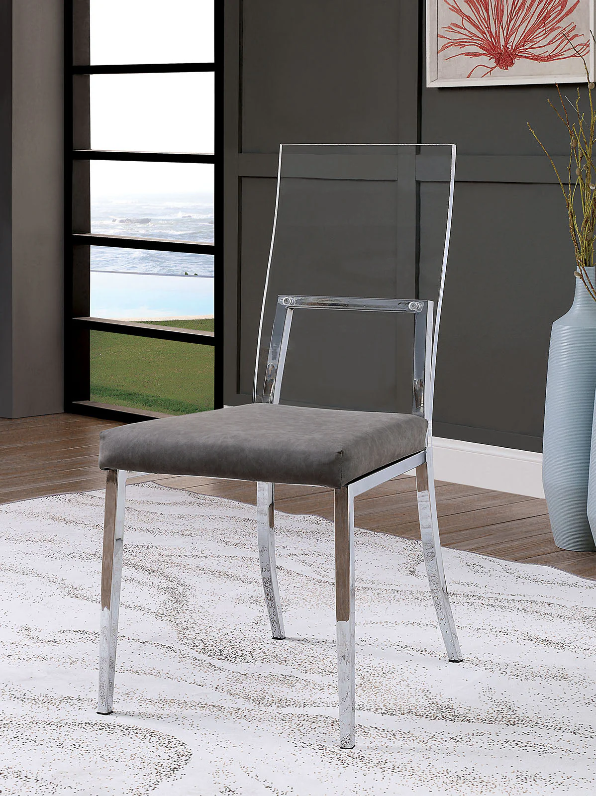 Casper Chrome Side Chair (2/Ctn)