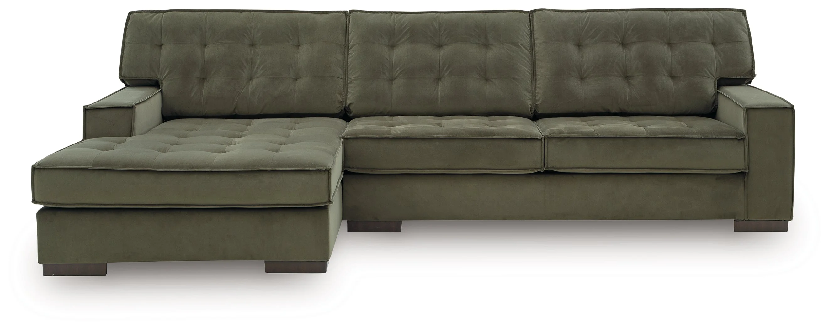 Caspian-Town Olive 2-Piece Left Arm Facing (LAF) Chaise Sectional - Image 3