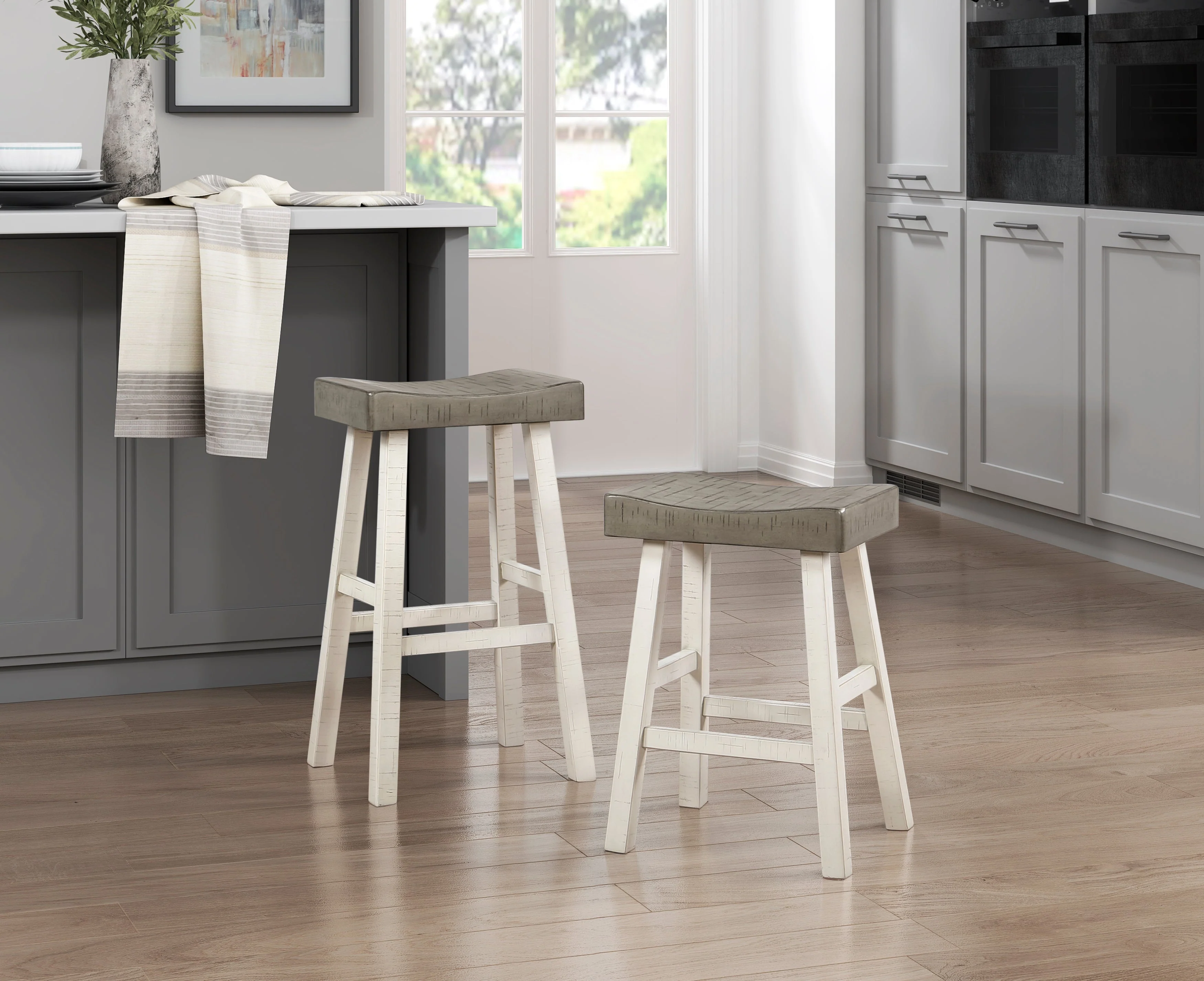 Caspian White/Coffee 4-Piece Pack Pub Height Set - Image 10
