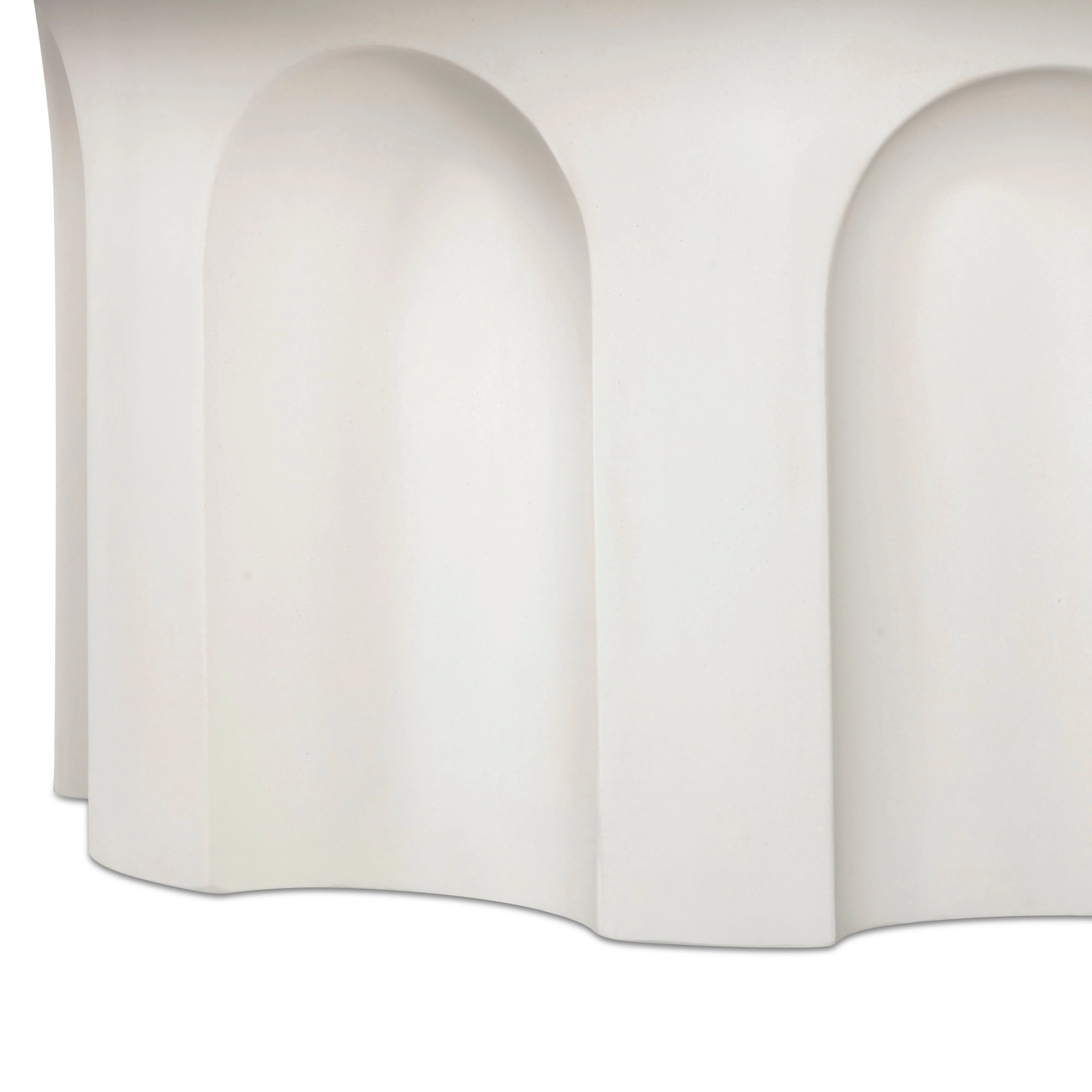 Cassandra 38" Ivory Indoor/Outdoor Concrete Round Coffee Table - Image 4