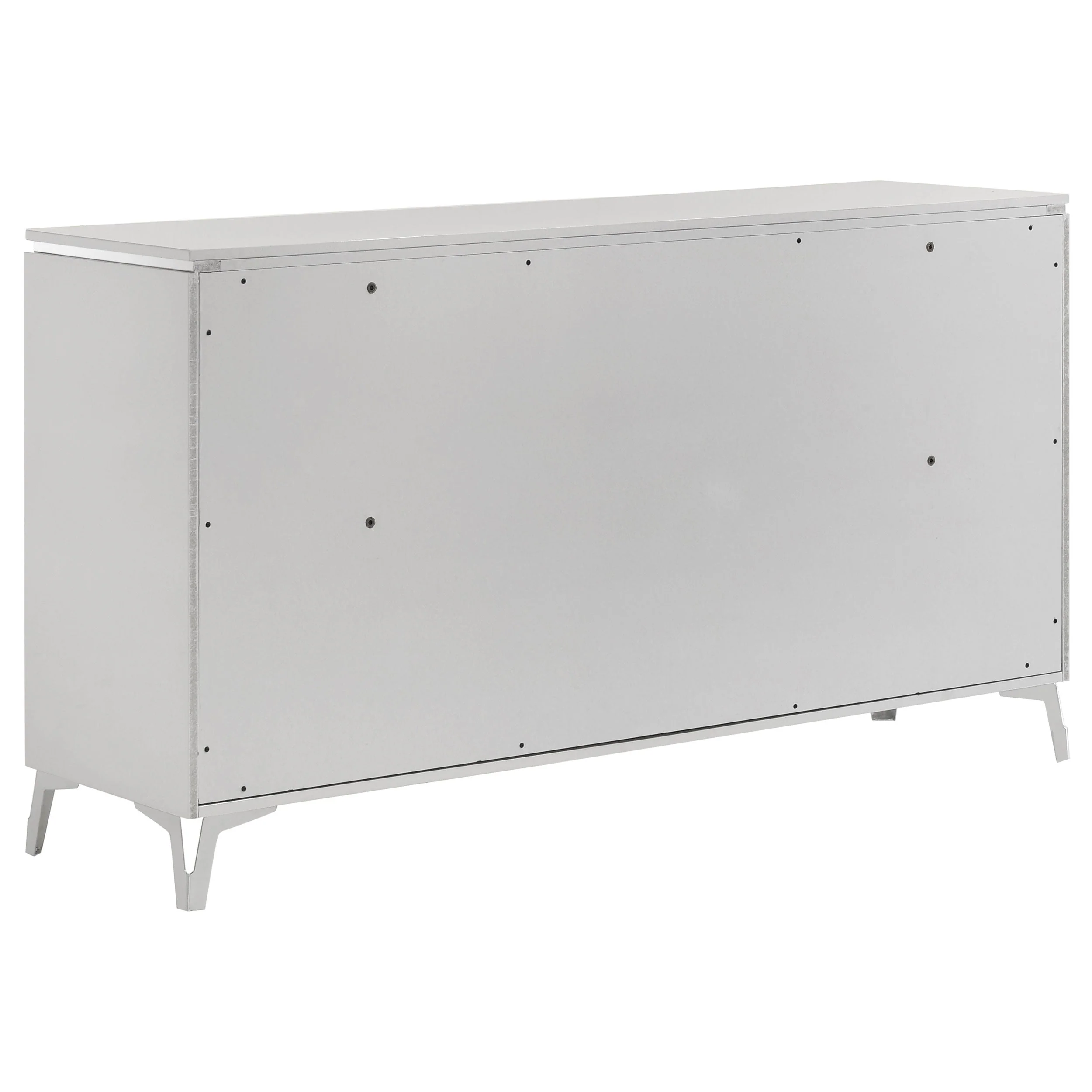 Cassia White High Gloss 4-piece Queen LED Bedroom Set - Image 8
