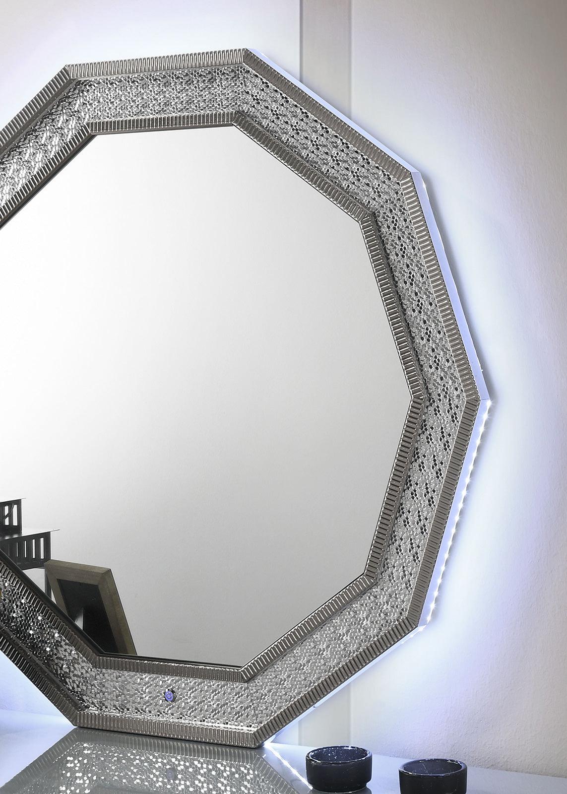 Cassiopeia Metallic Gray Decagon Mirror - Image 2