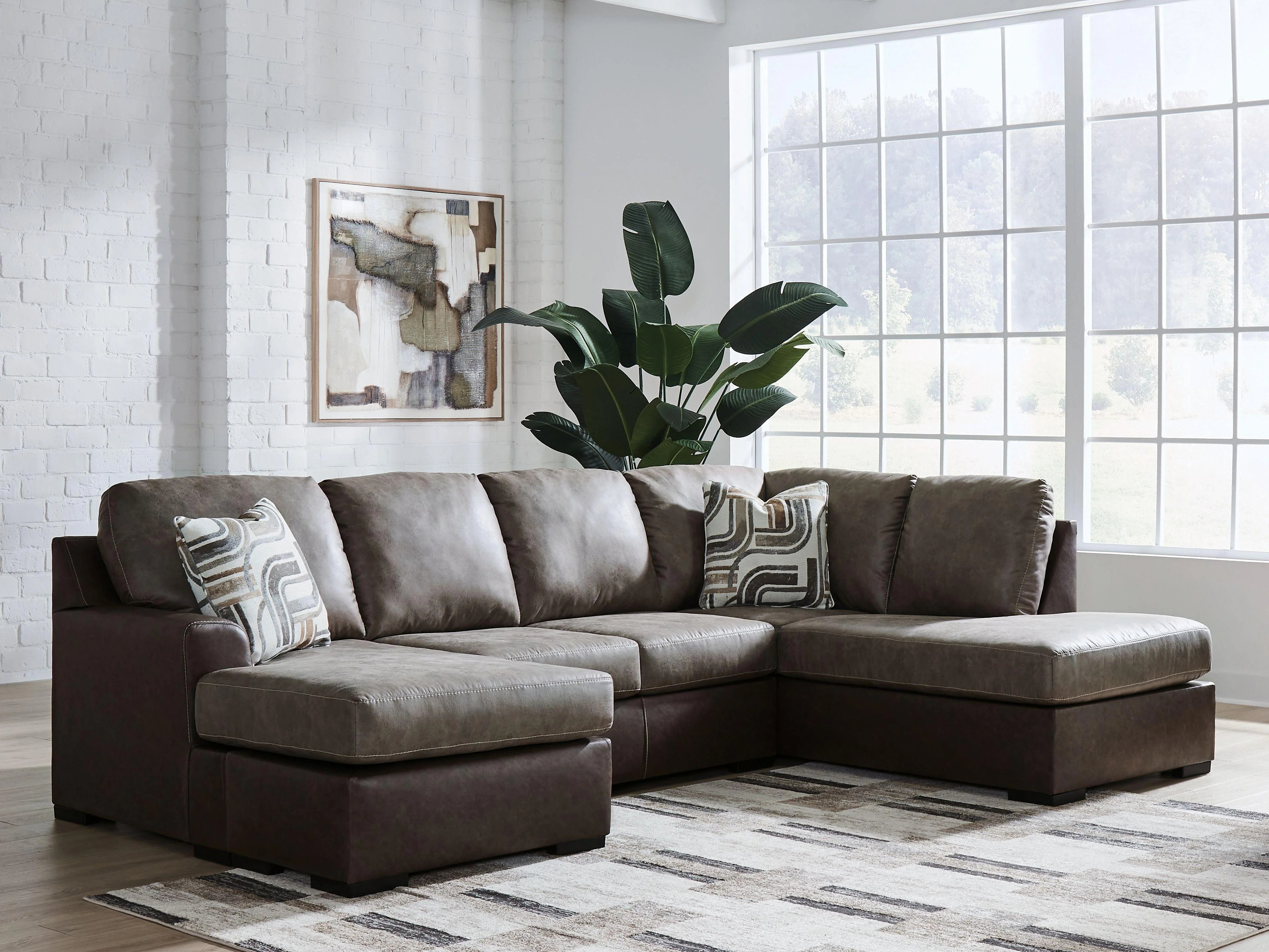Castille Way Fossil 2-Piece Sleeper Sectional With RAF Corner Chaise - Image 3