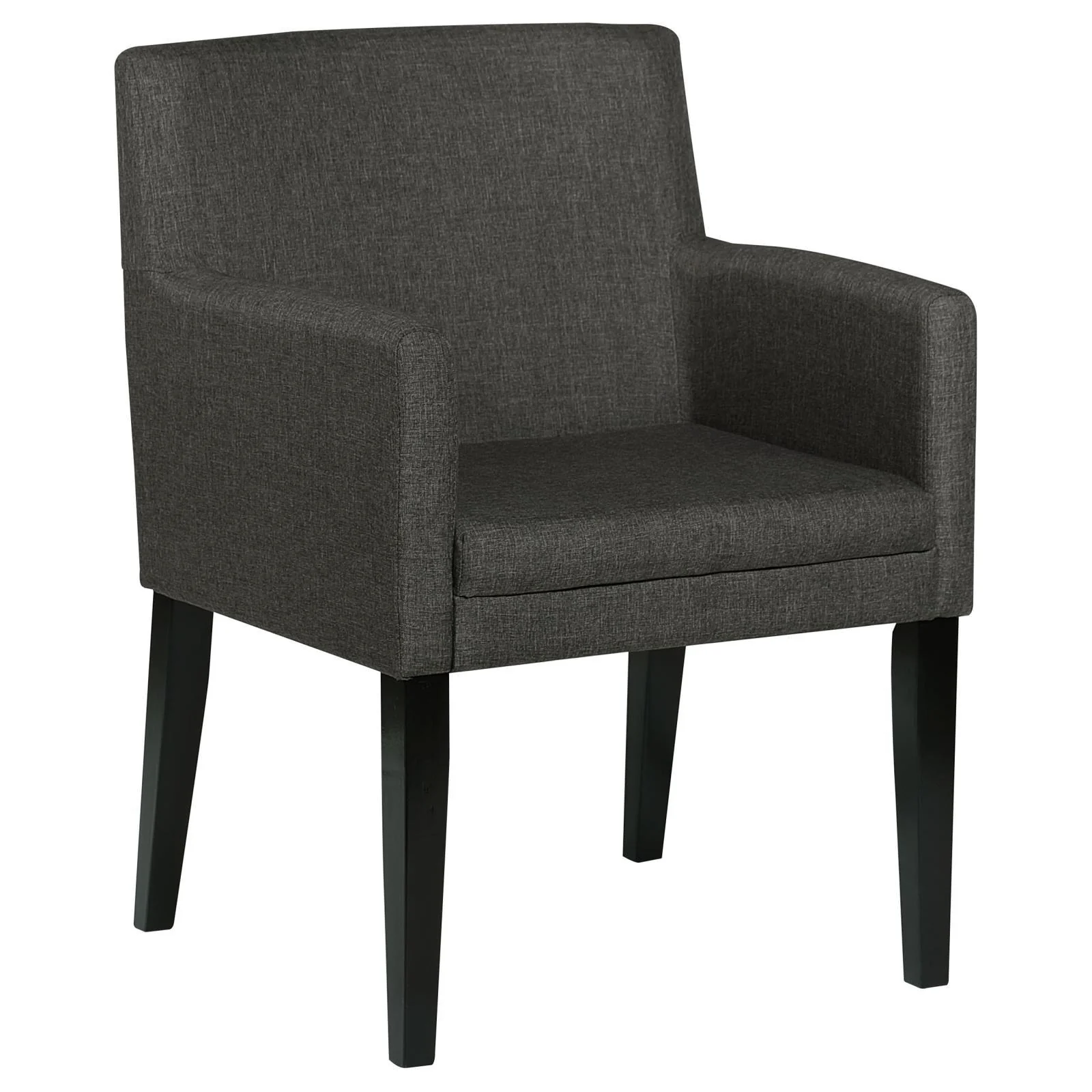 Catherine Upholstered Dining Arm Chair Charcoal Grey and Black (Set of 2) - Image 3