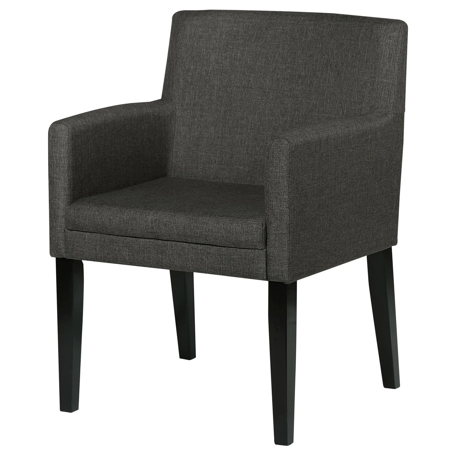Catherine Upholstered Dining Arm Chair Charcoal Grey and Black (Set of 2) - Image 5