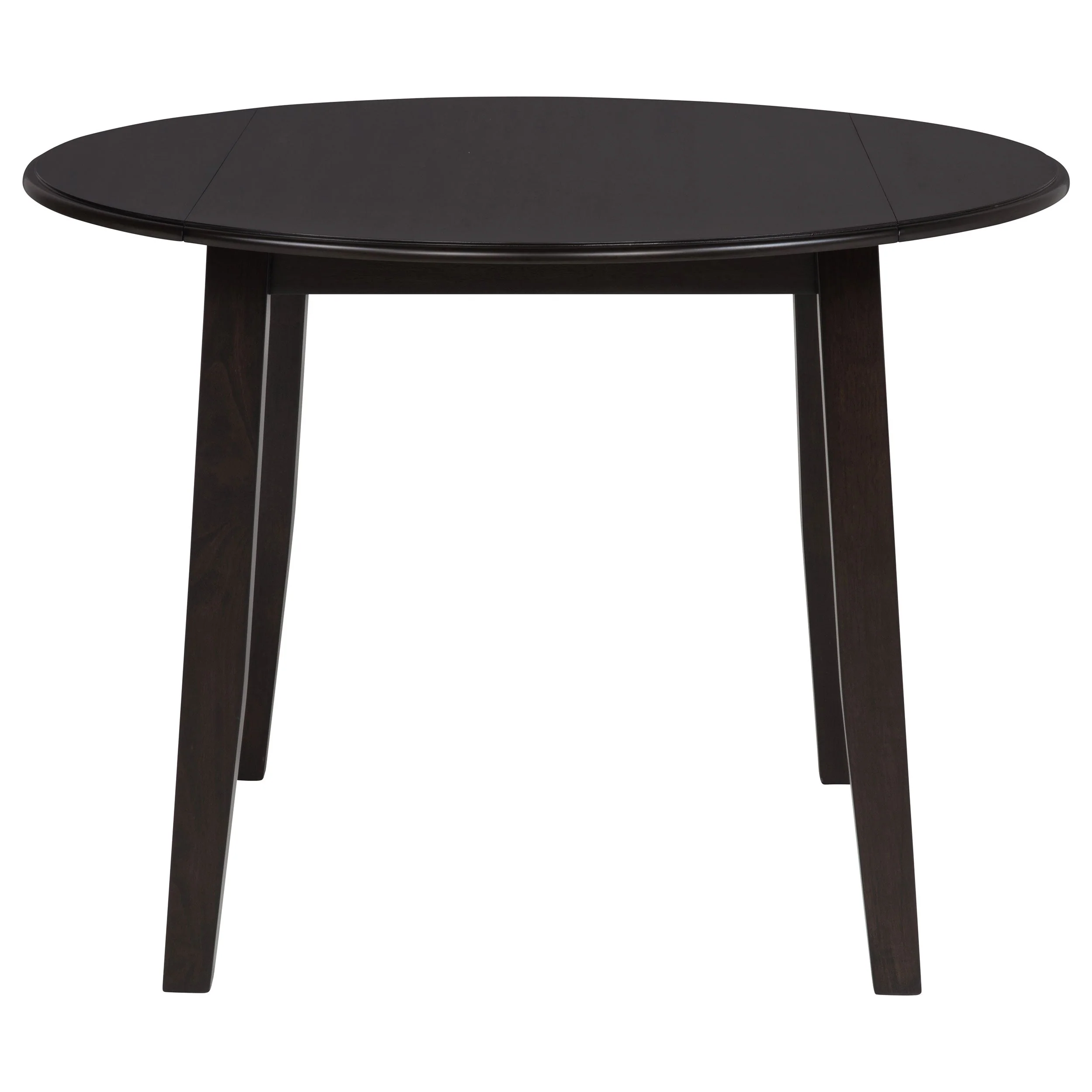 Catley Dark Coffee 5-piece Round Drop Leaf Dining Table Set - Image 6