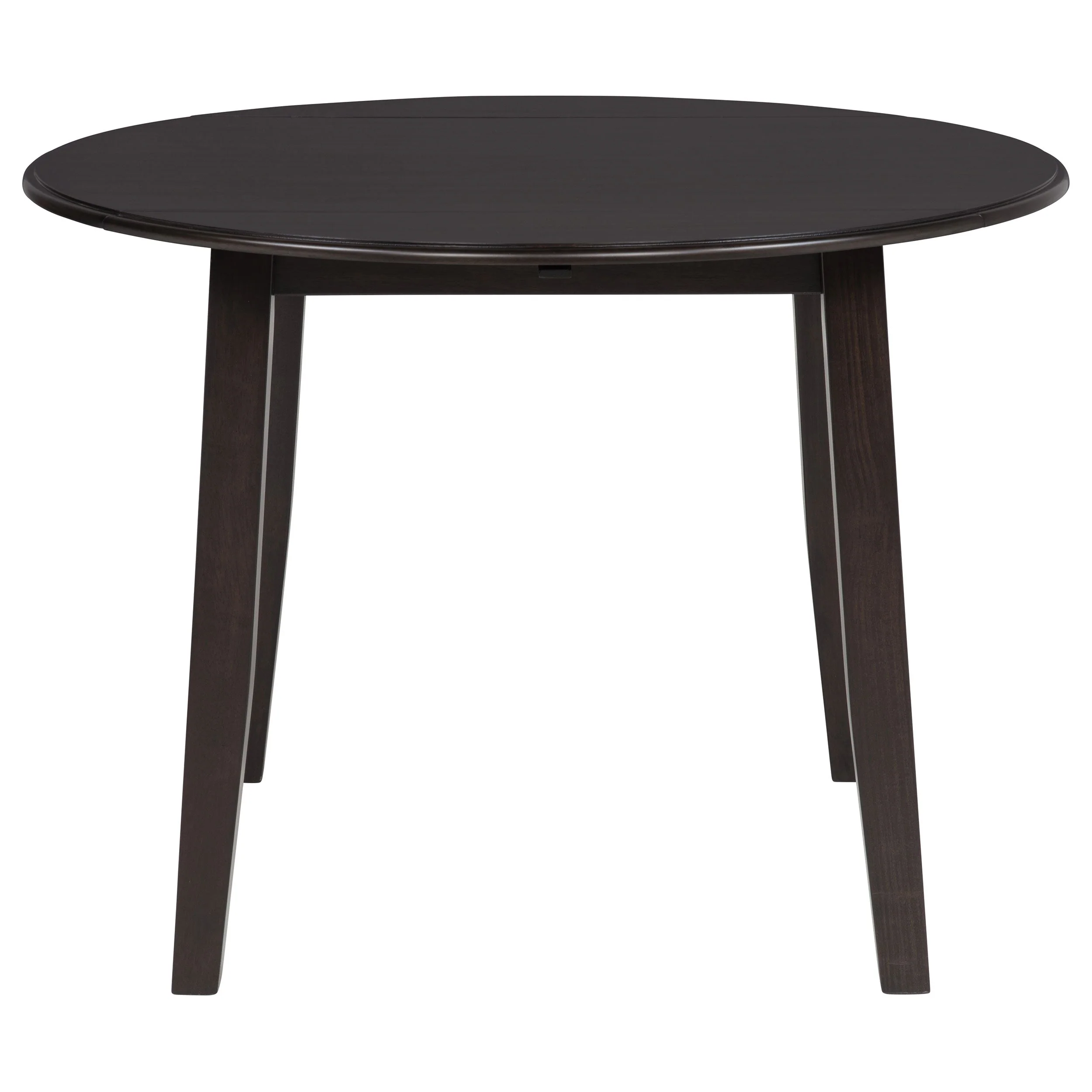 Catley Dark Coffee 5-piece Round Drop Leaf Dining Table Set - Image 7