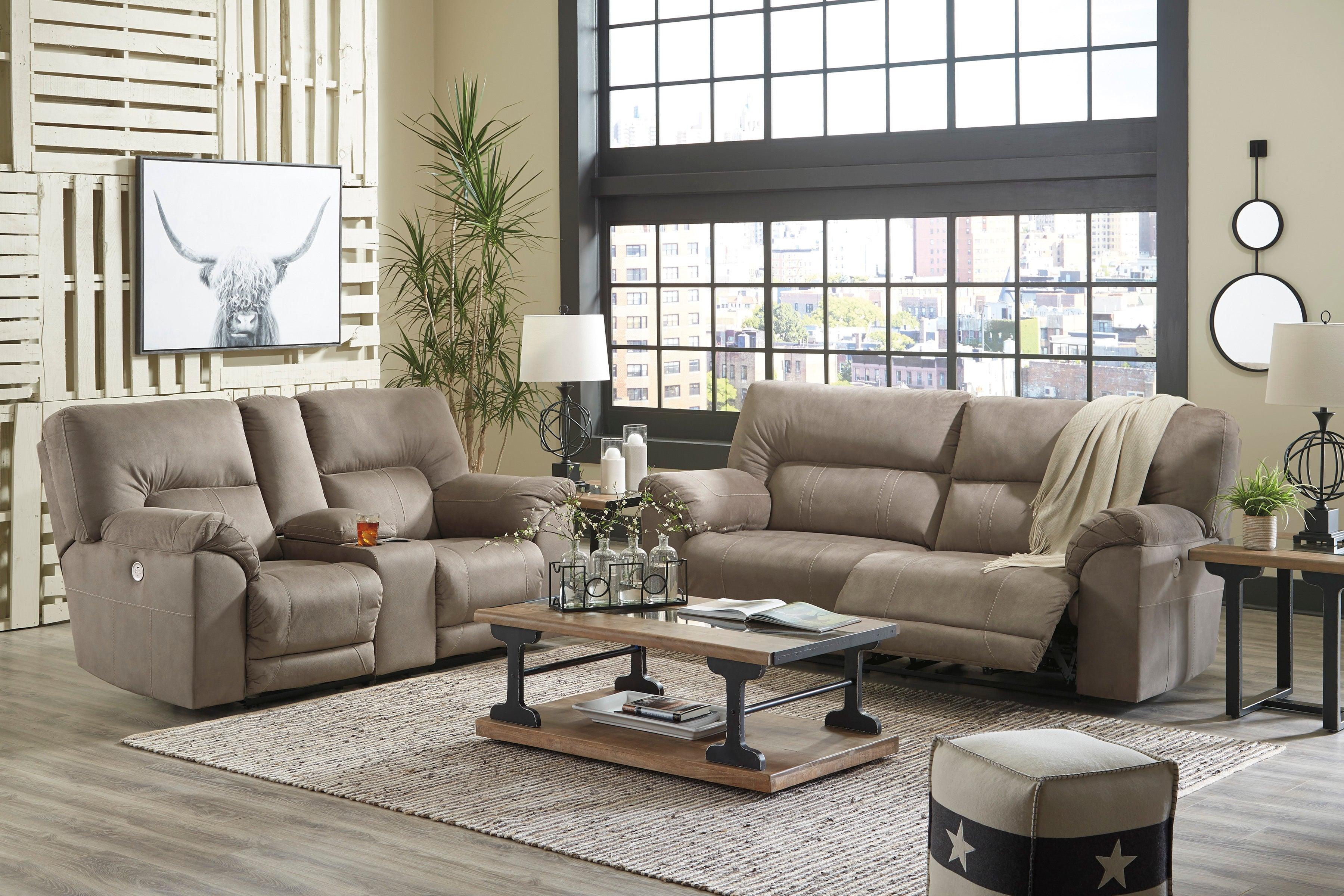 Cavalcade Slate Power Reclining Sofa and Loveseat - Image 3