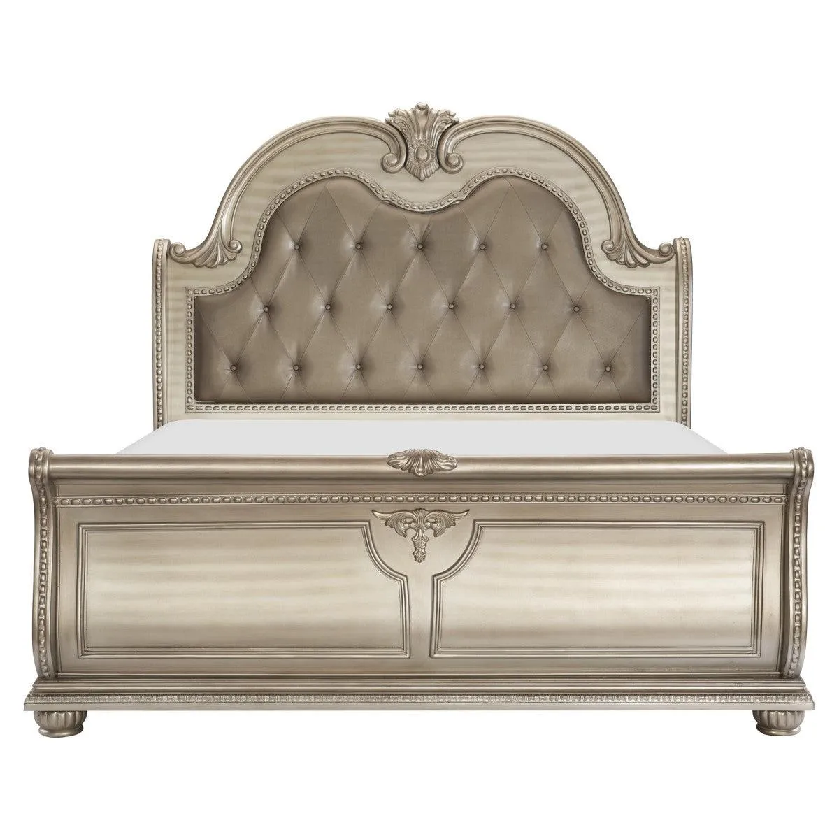Cavalier Silver King Upholstered Sleigh Bed - Image 3