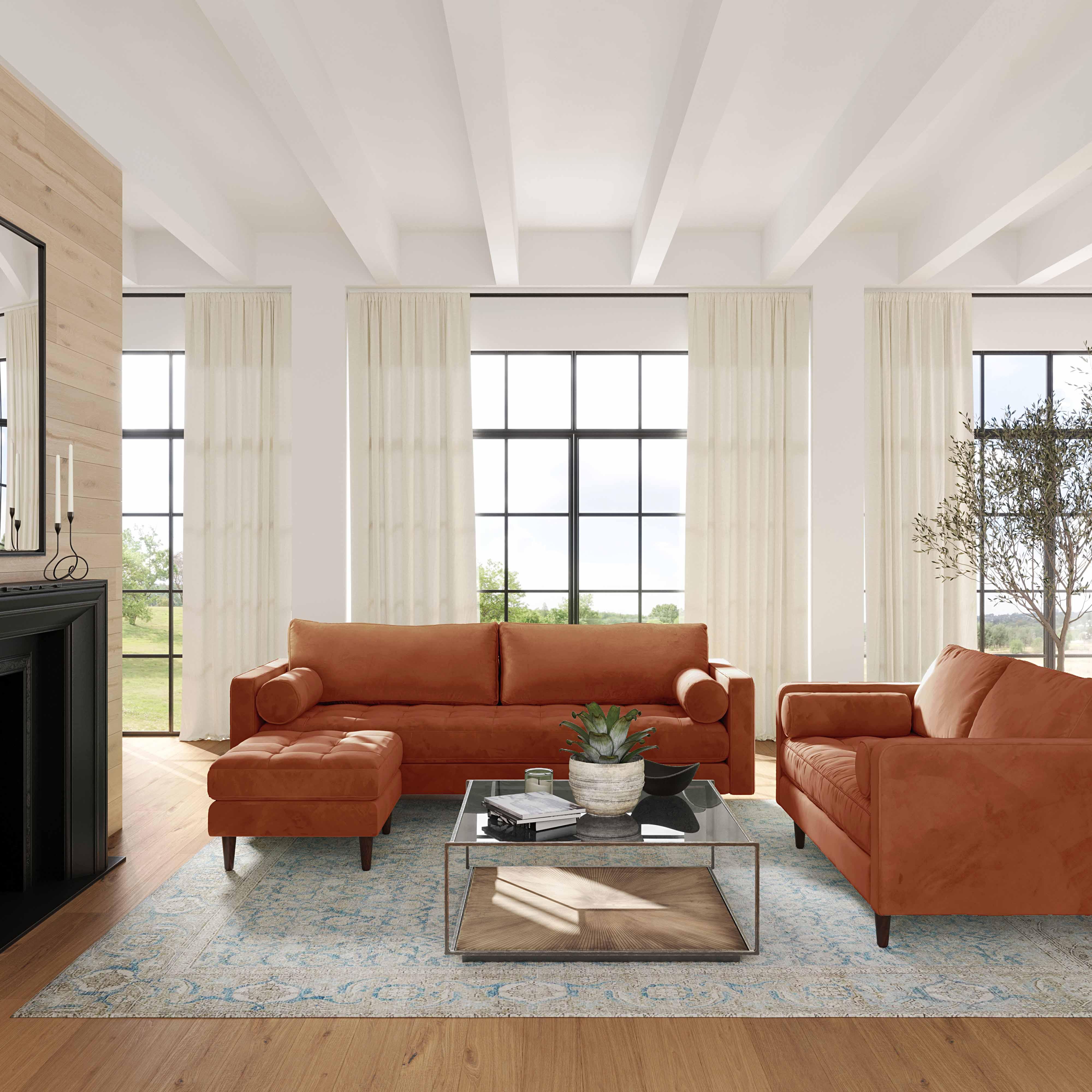 Cave Velvet Loveseat - Image 20
