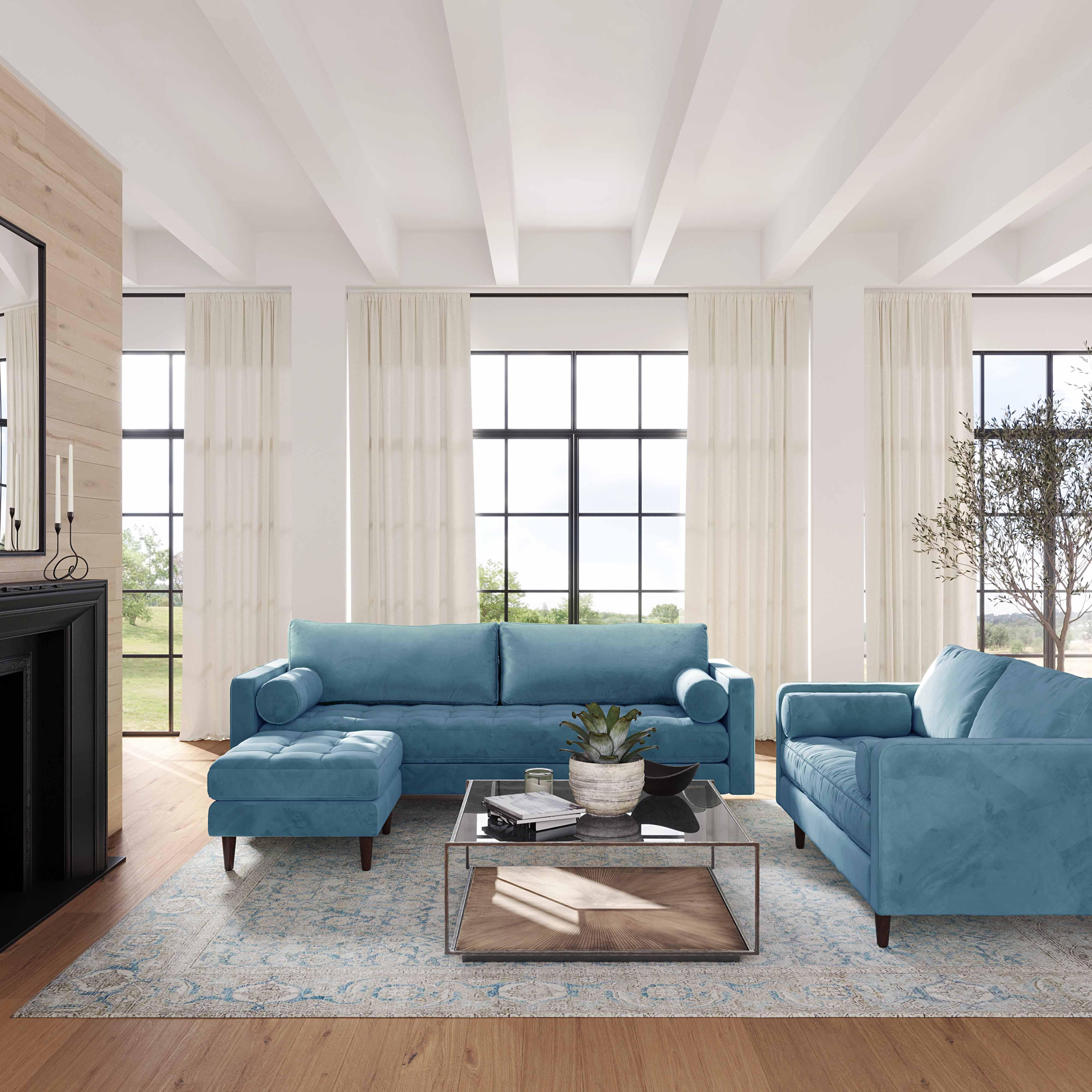 Cave Velvet Loveseat - Image 24