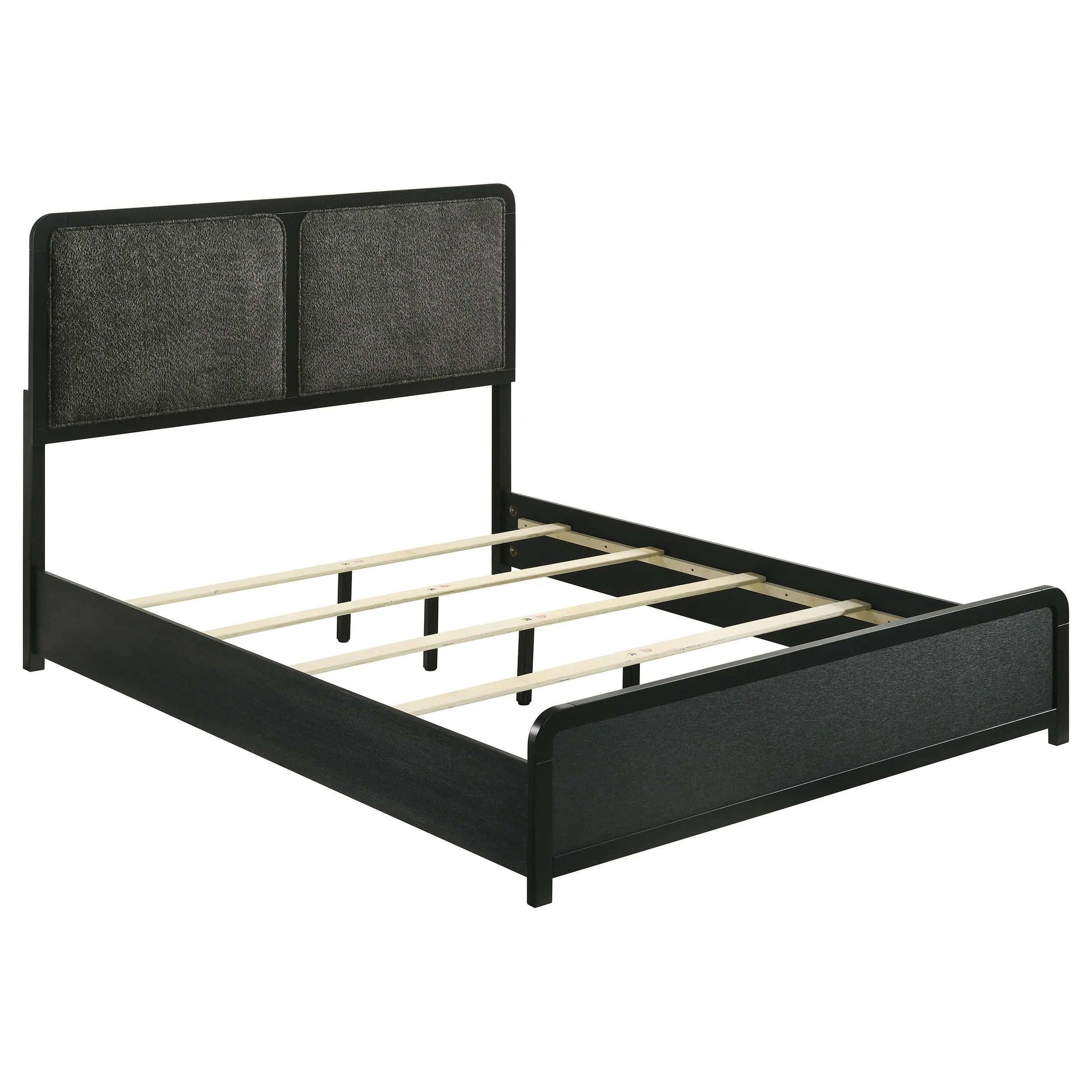 Cavelle Black 47-inch Upholstered Queen Bed - Image 3