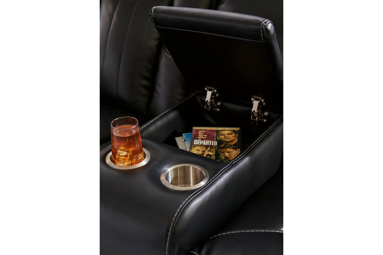 Caveman Den Midnight Dual Power Reclining Sofa and Loveseat - Image 6