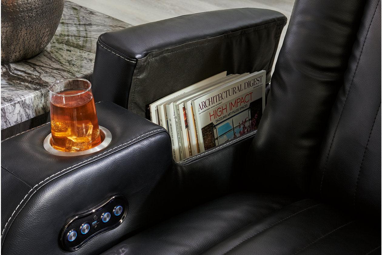 Caveman Den Midnight Dual Power Reclining Sofa and Loveseat - Image 8