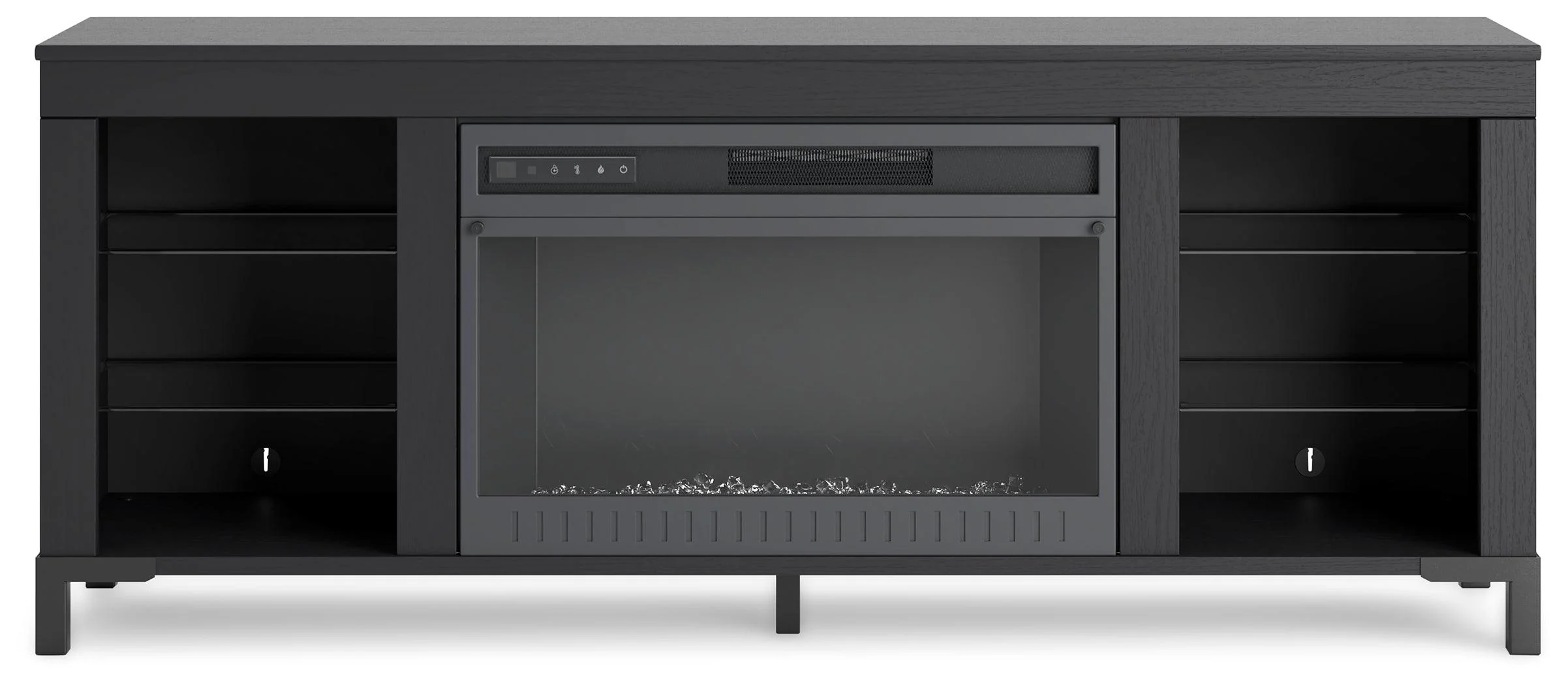 Cayberry Black 60" TV Stand with Electric Fireplace - Image 6
