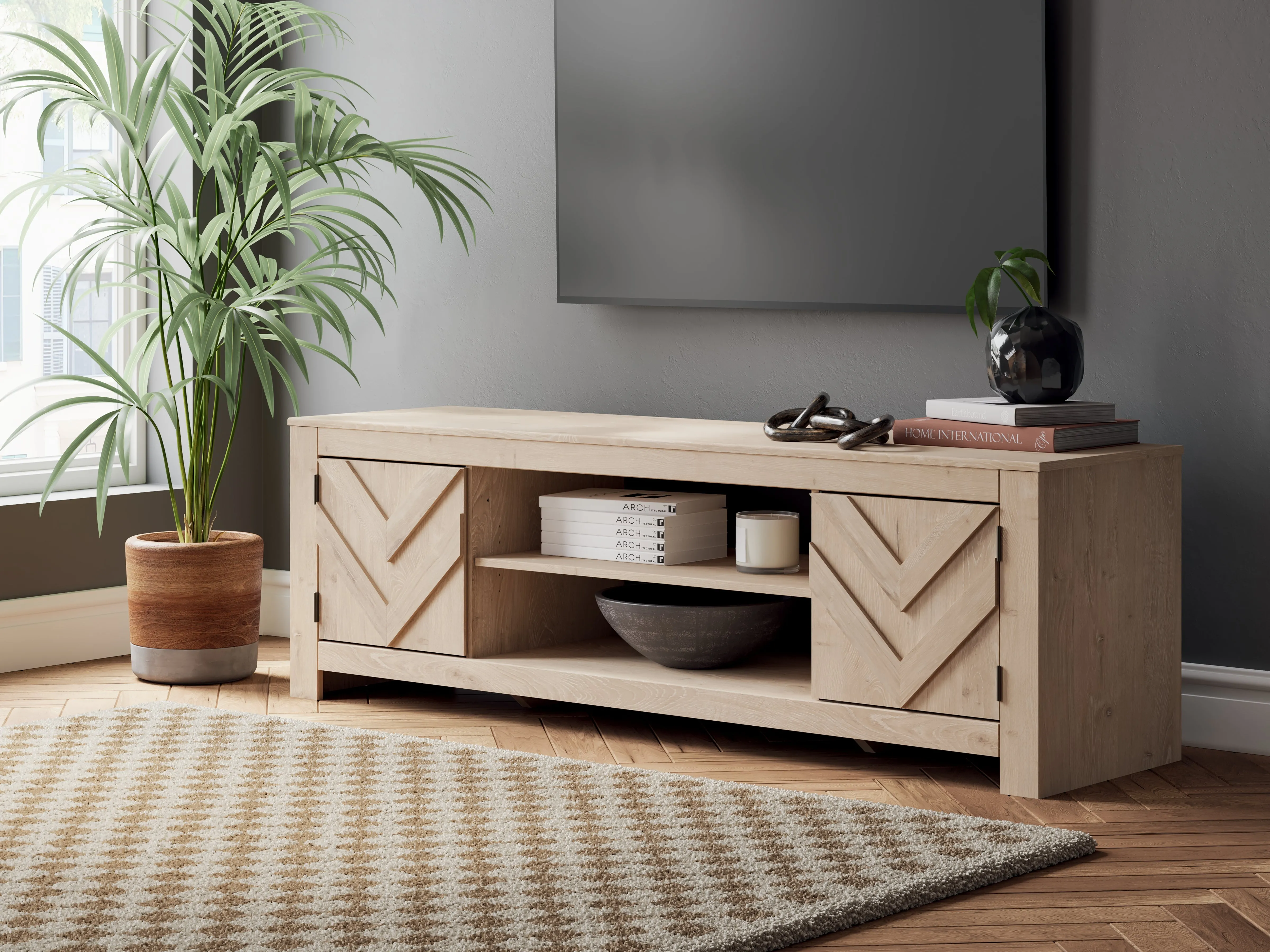 Cayboni Tan 71" TV Stand