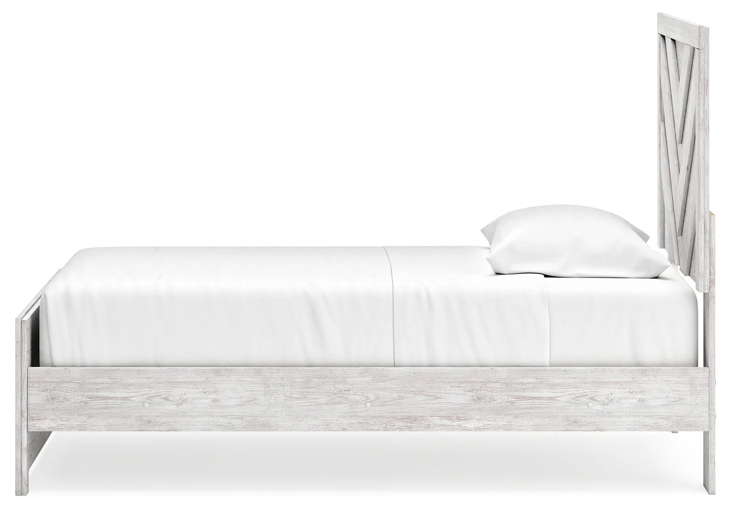 Cayboni Twin Panel Bed with Mirrored Dresser and 2 Nightstands in Whitewash - Image 14