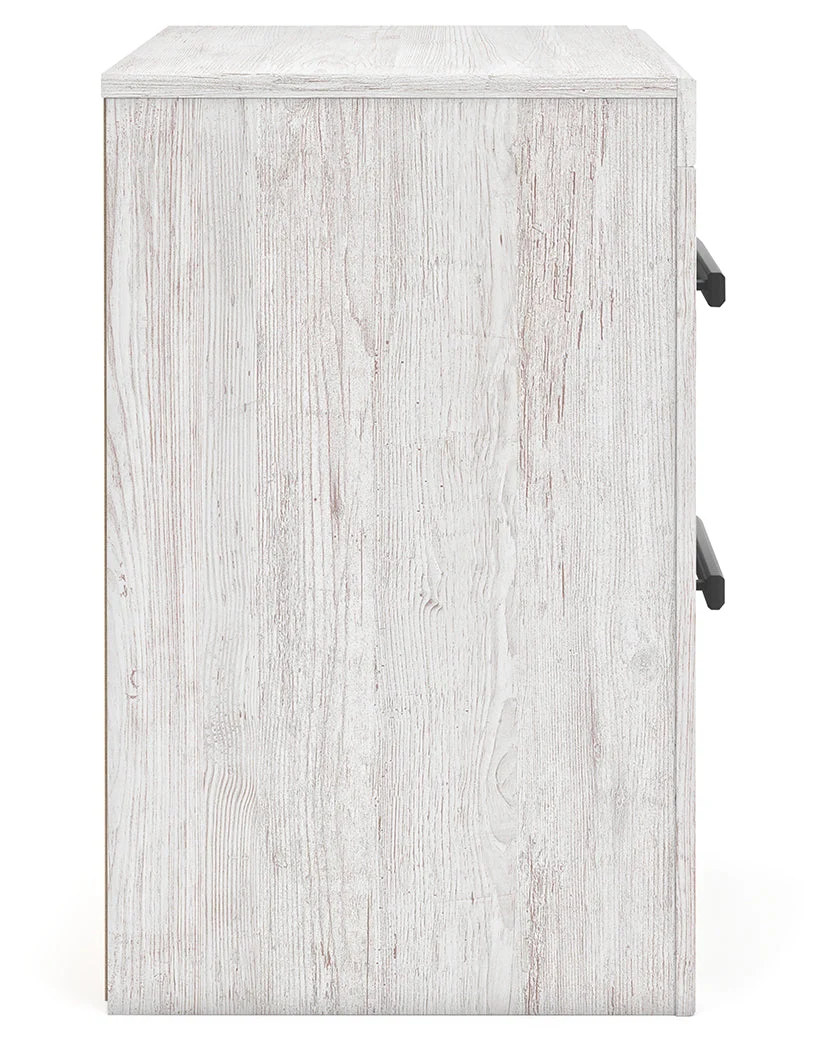 Cayboni Twin Panel Bed with Mirrored Dresser and 2 Nightstands in Whitewash - Image 21