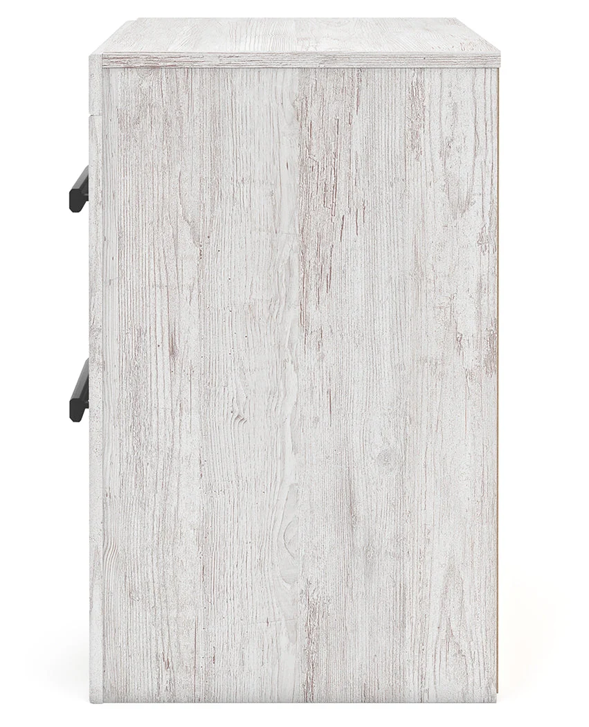 Cayboni Twin Panel Bed with Mirrored Dresser and 2 Nightstands in Whitewash - Image 23