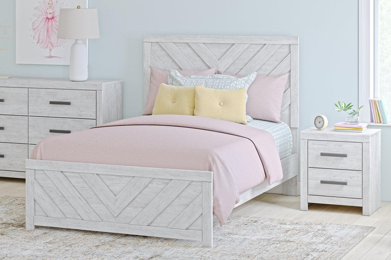 Cayboni Whitewash Full Panel Bed - Image 2