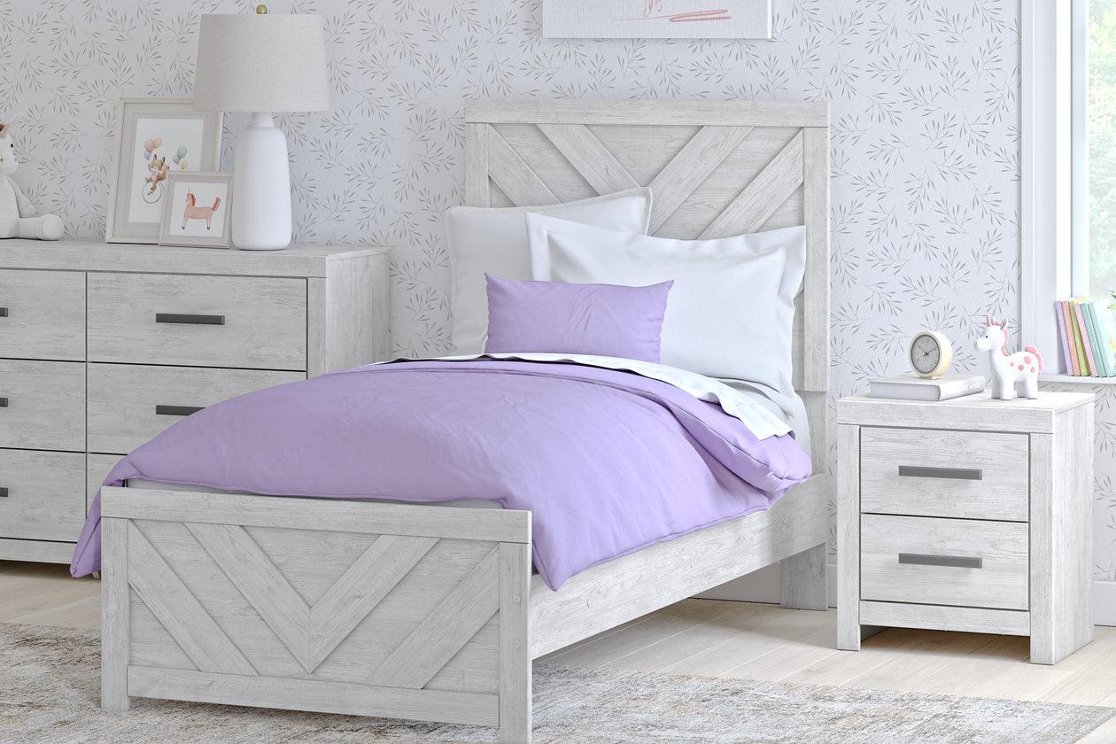 Cayboni Whitewash Twin Panel Bed - Image 2