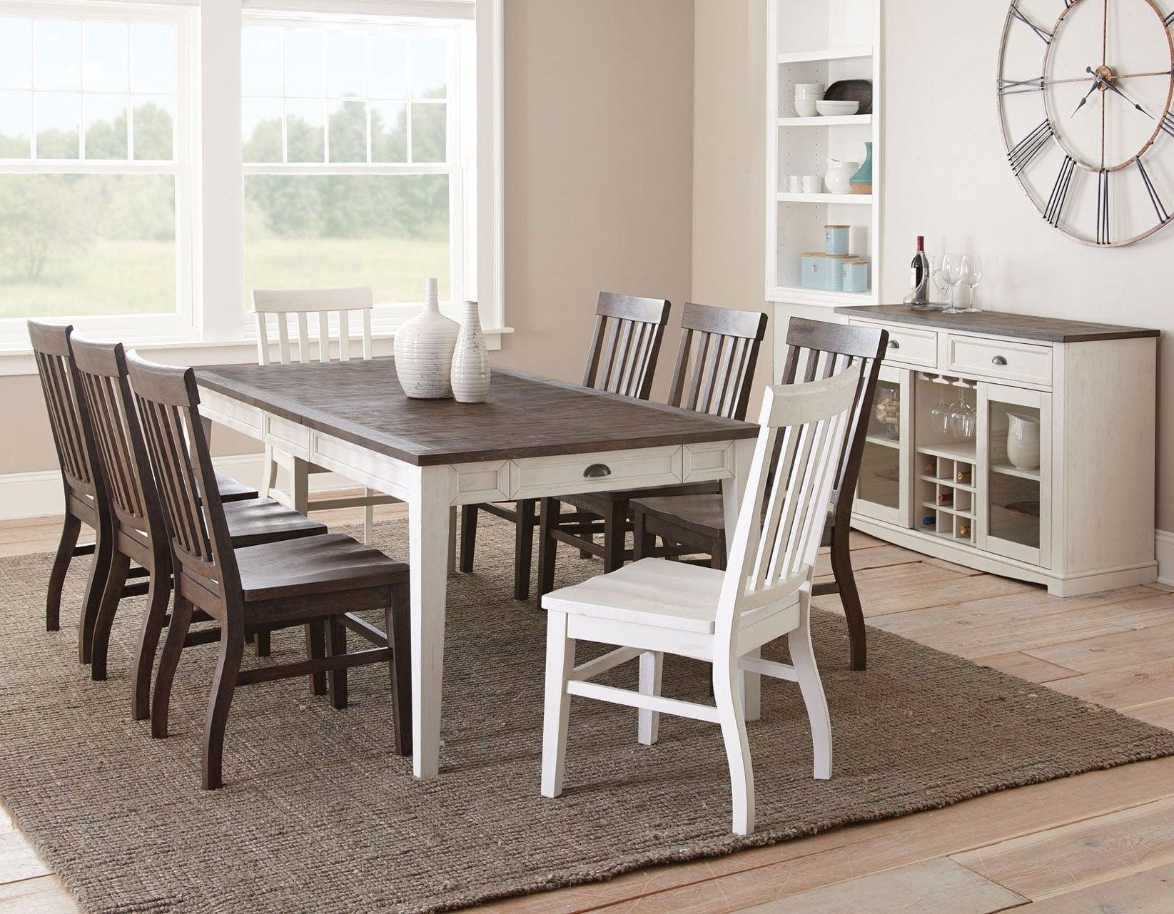Cayla 64-80 inch Table w/16″ Leaf – Dark Oak& White - Image 6