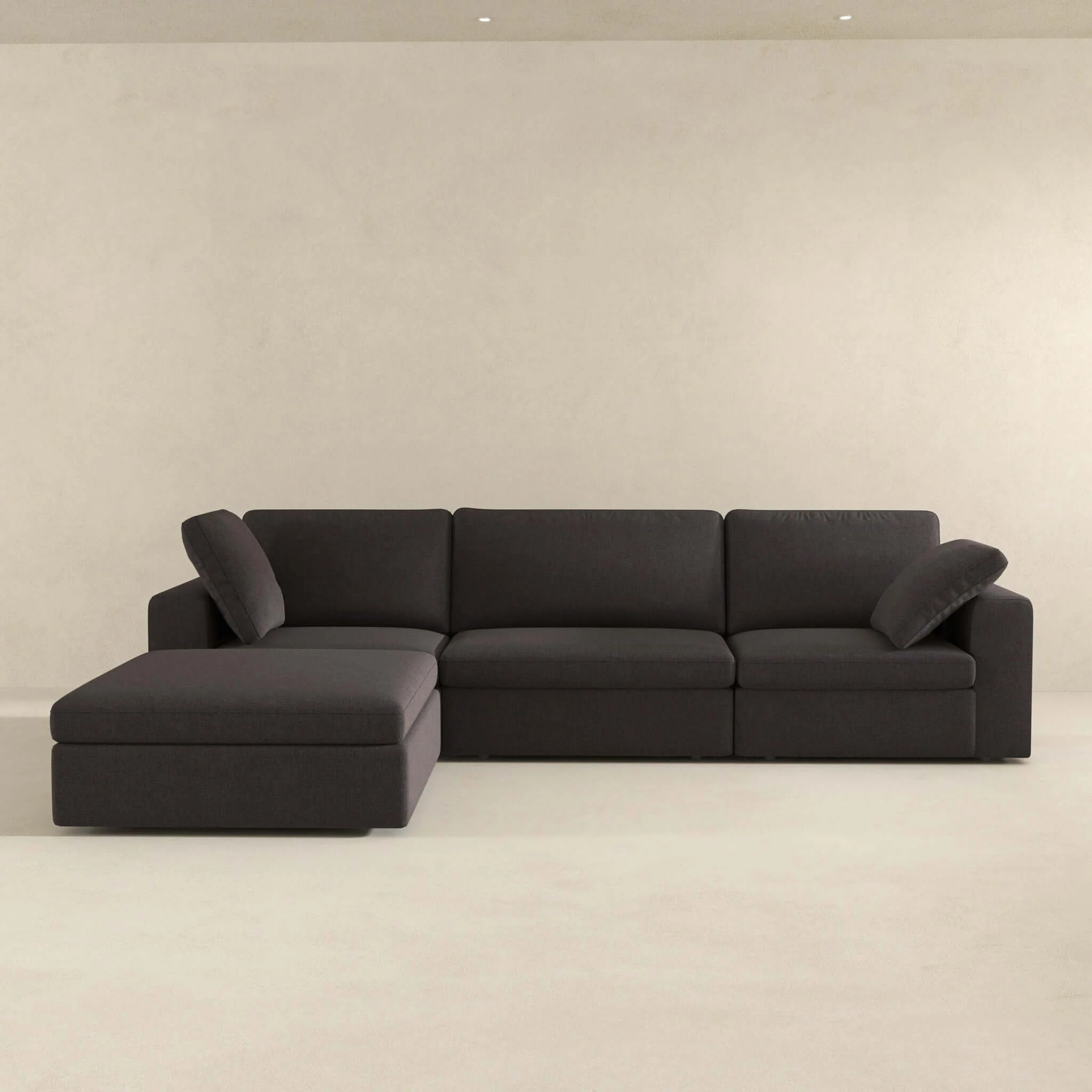 Cecilia Modular Corner Sectional Modern Fabric Sofa Dark Gray - Image 5