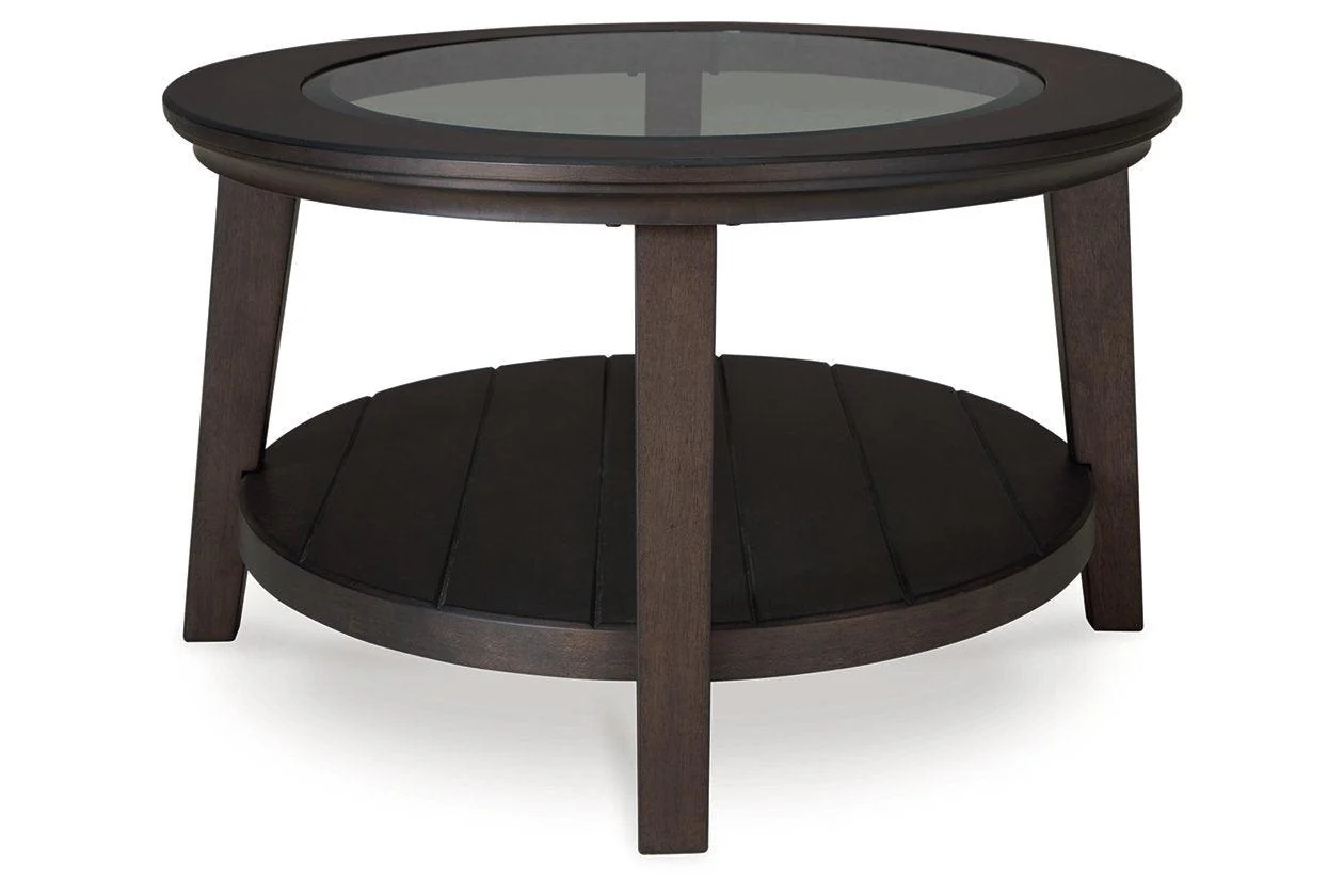 Celamar Dark Brown Coffee Table and 1 End Table - Image 4