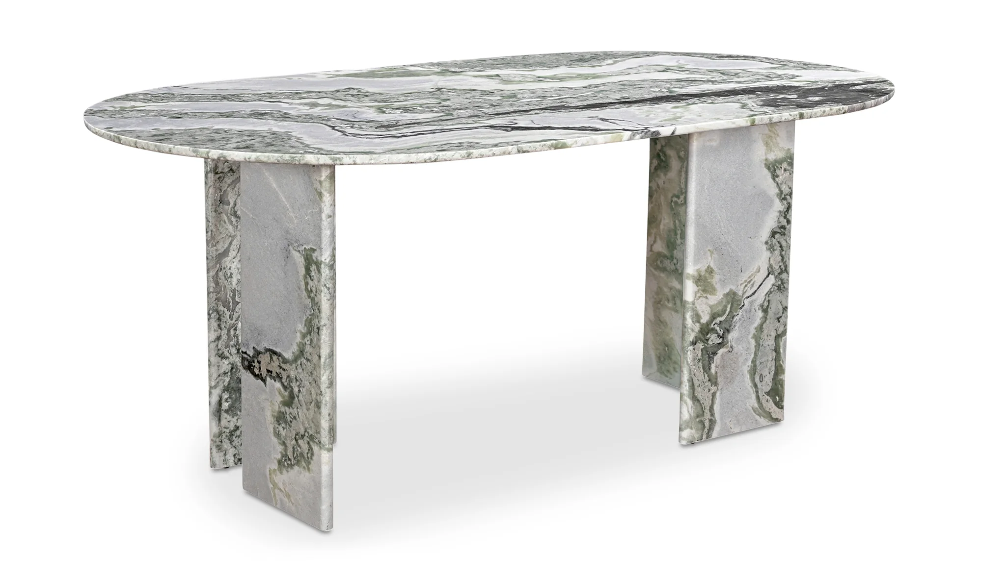 Celia Oval Dining Table Green Onyx Marble - Image 3