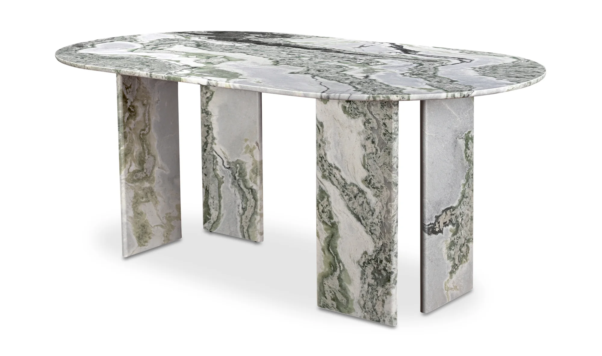 Celia Oval Dining Table Green Onyx Marble - Image 5