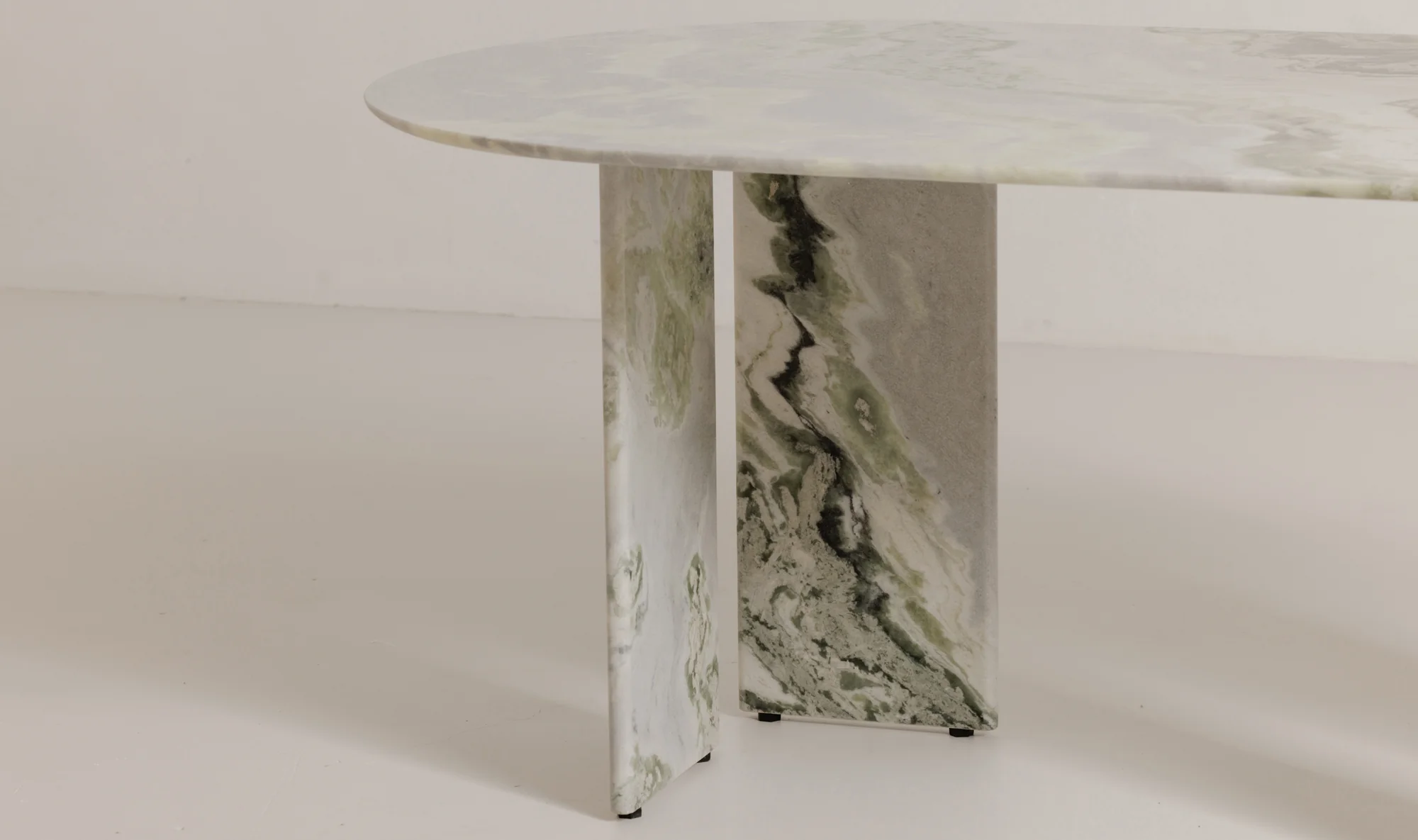 Celia Oval Dining Table Green Onyx Marble - Image 8