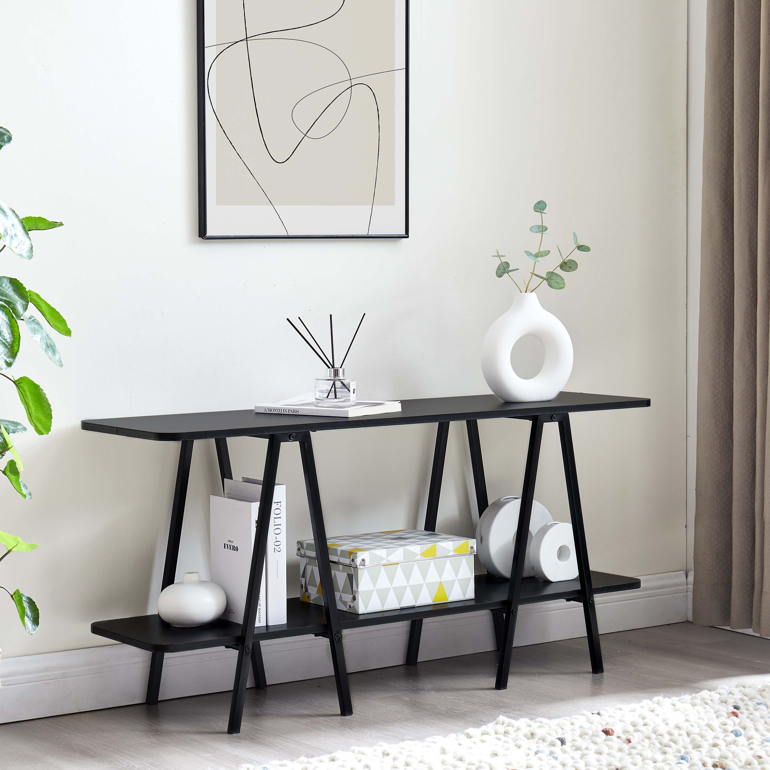 Celine Side Table Console in Black - Image 2