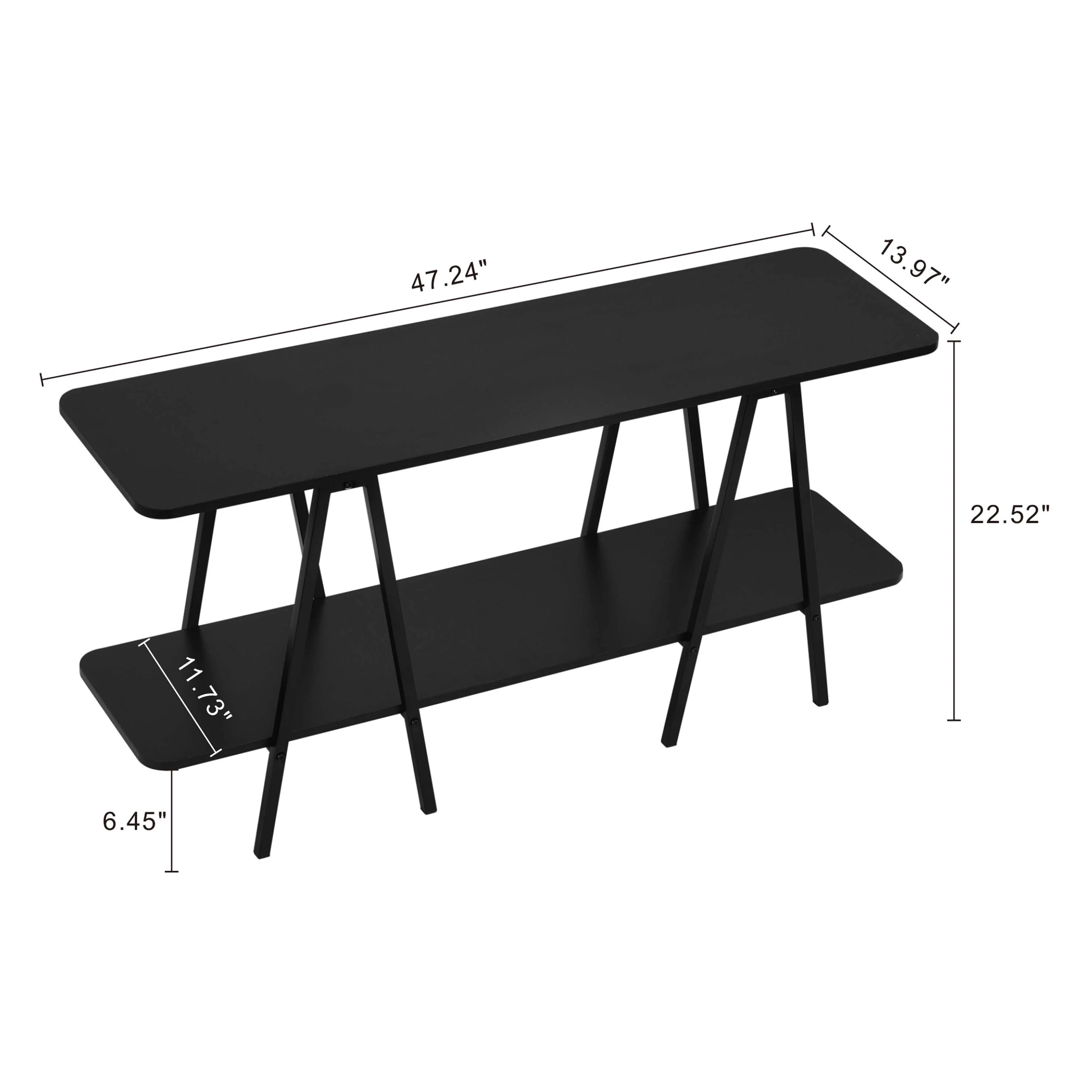 Celine Side Table Console in Black - Image 3